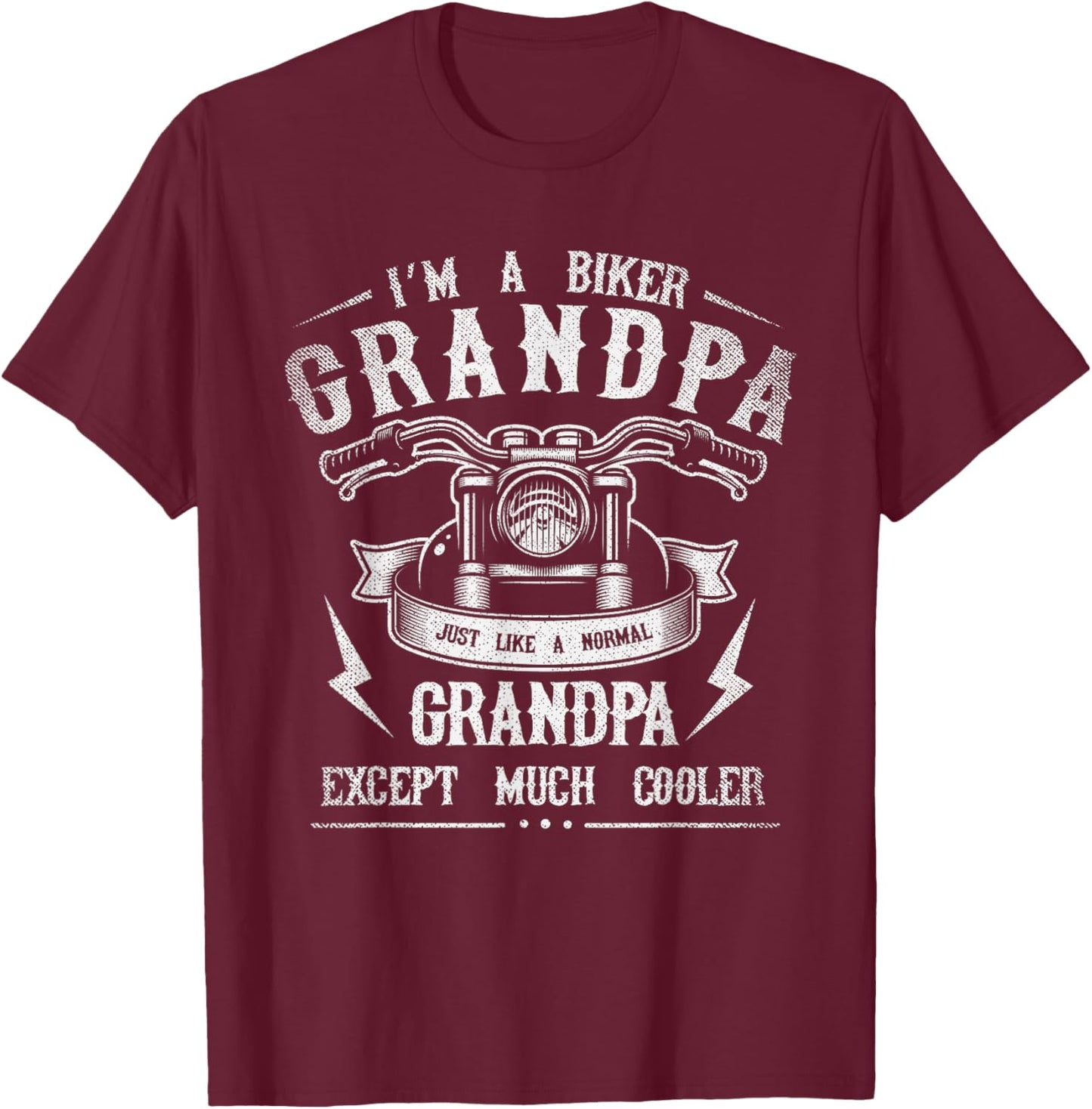 Ich bin ein Biker Grandpa Retirement Gift Motorcyclist T-Shirt - T-Shirt | Maroon