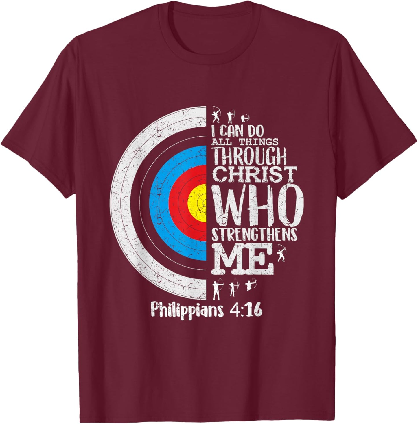 Cute Archery Shirts Archery Shirt For Girls Philippians 4 16 T-Shirt - T-Shirt | Maroon