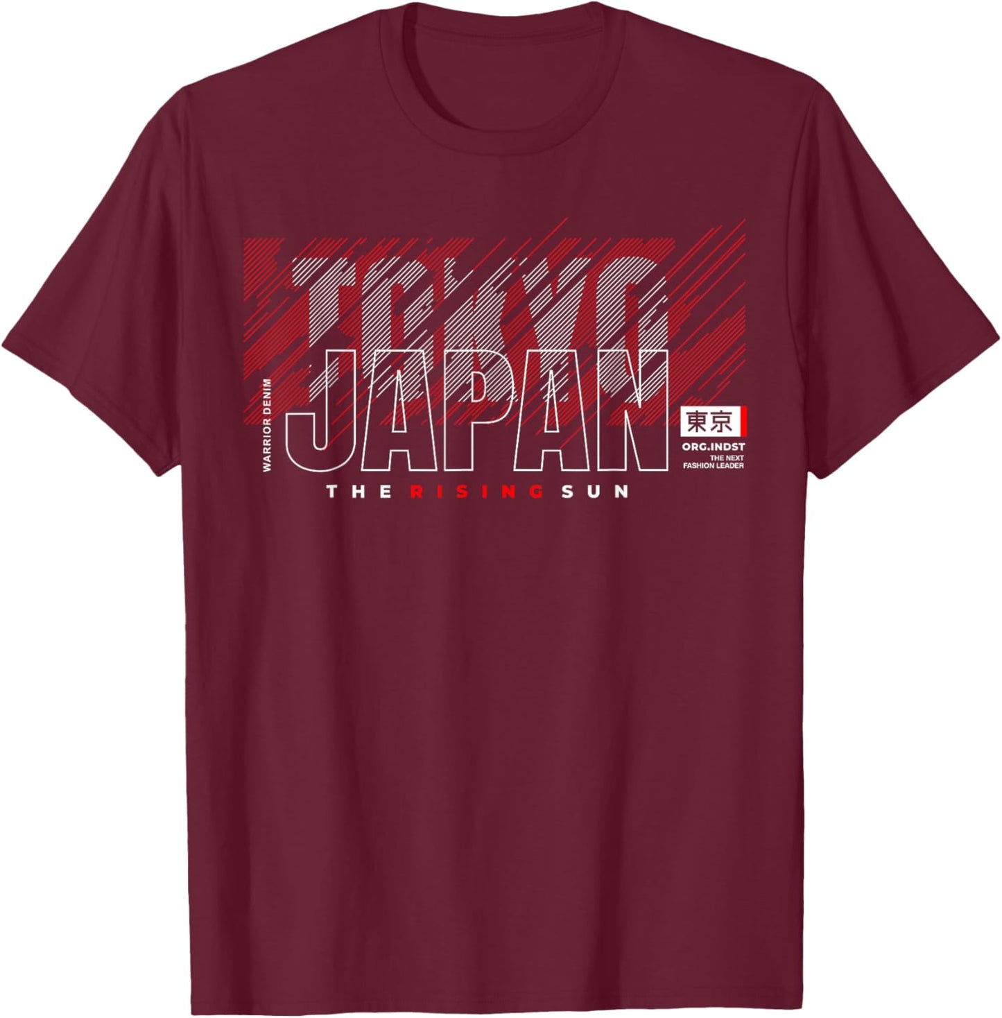 Tokyo Japan The Rising Sun T-Shirt - T-Shirt | Maroon