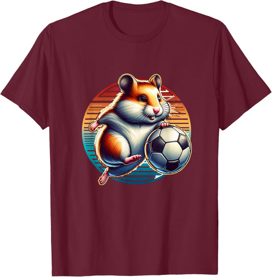 Hamster Soccer Player Cool Ball Champion Kids T-Shirt - T-Shirt | Maroon