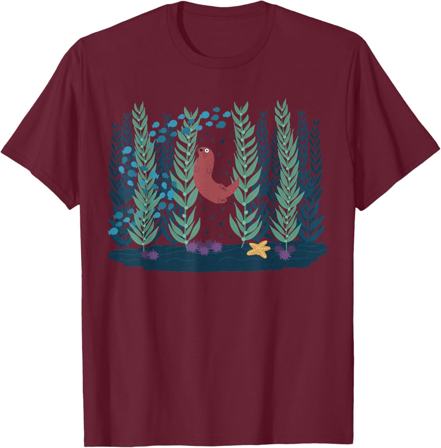 Help The Kelp Cute Marine Biologist Kelp Forest Ecosystems T-Shirt - T-Shirt | Maroon