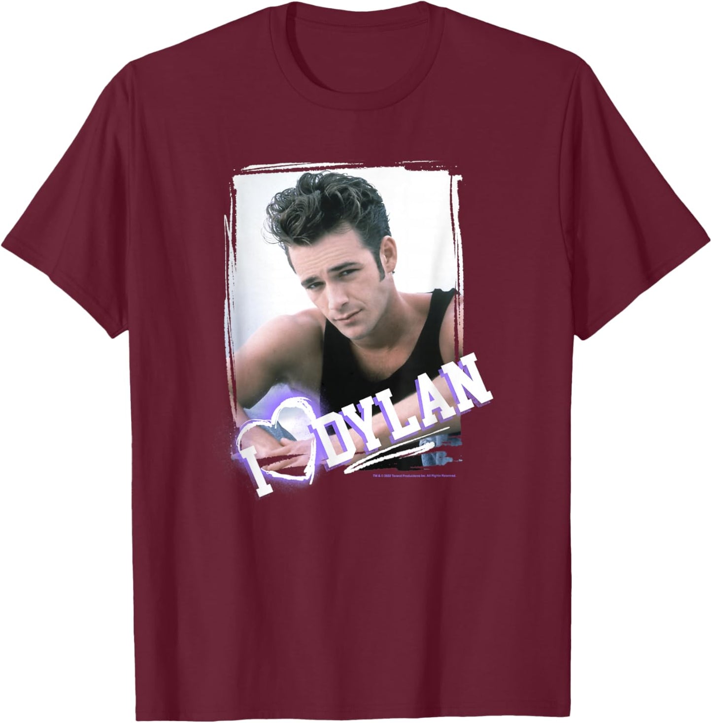 Beverly Hills 90210 I Heart Dylan Poster T-Shirt - T-Shirt | Maroon