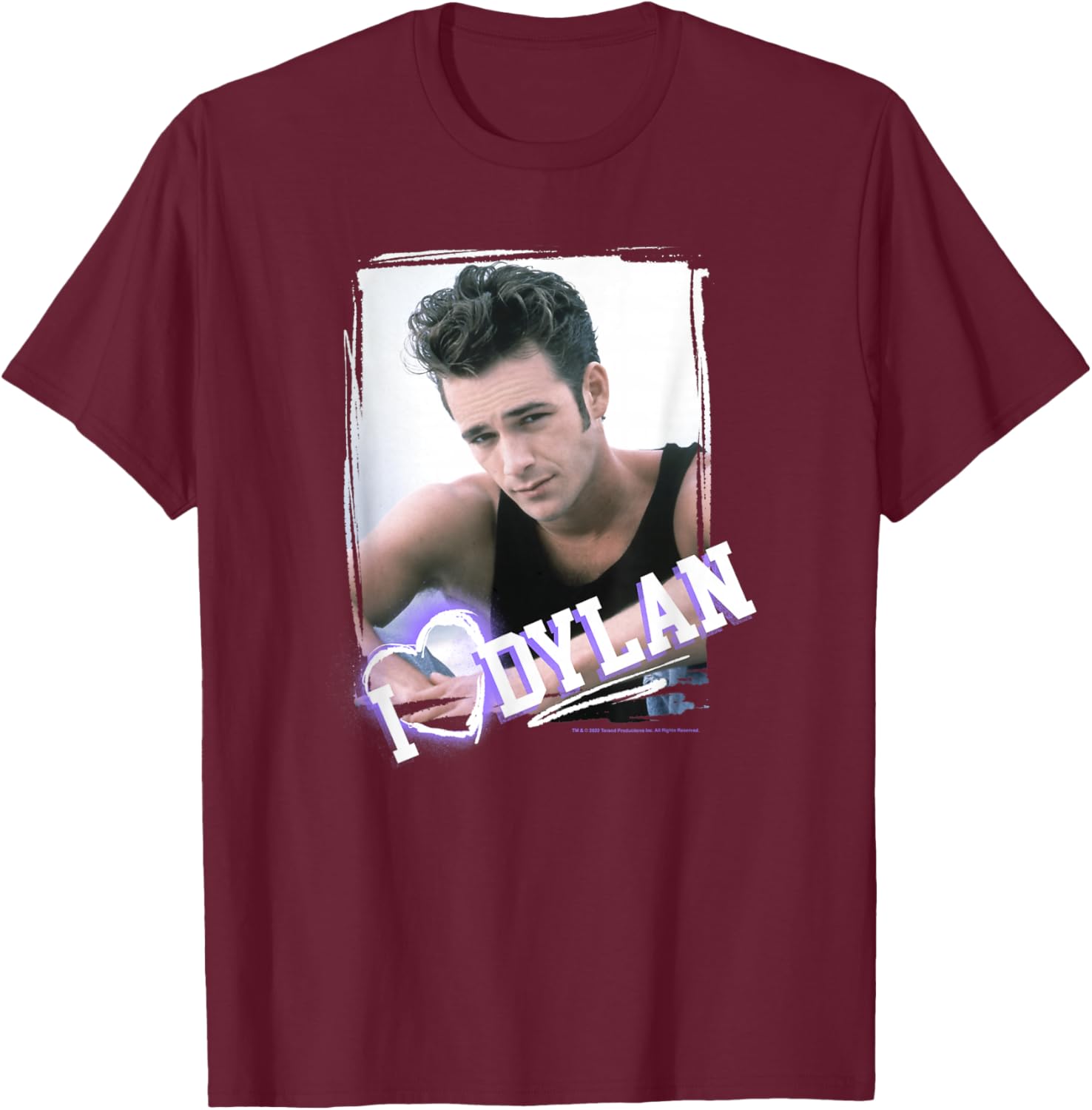 Beverly Hills 90210 I Heart Dylan Poster T-Shirt - T-Shirt | Maroon