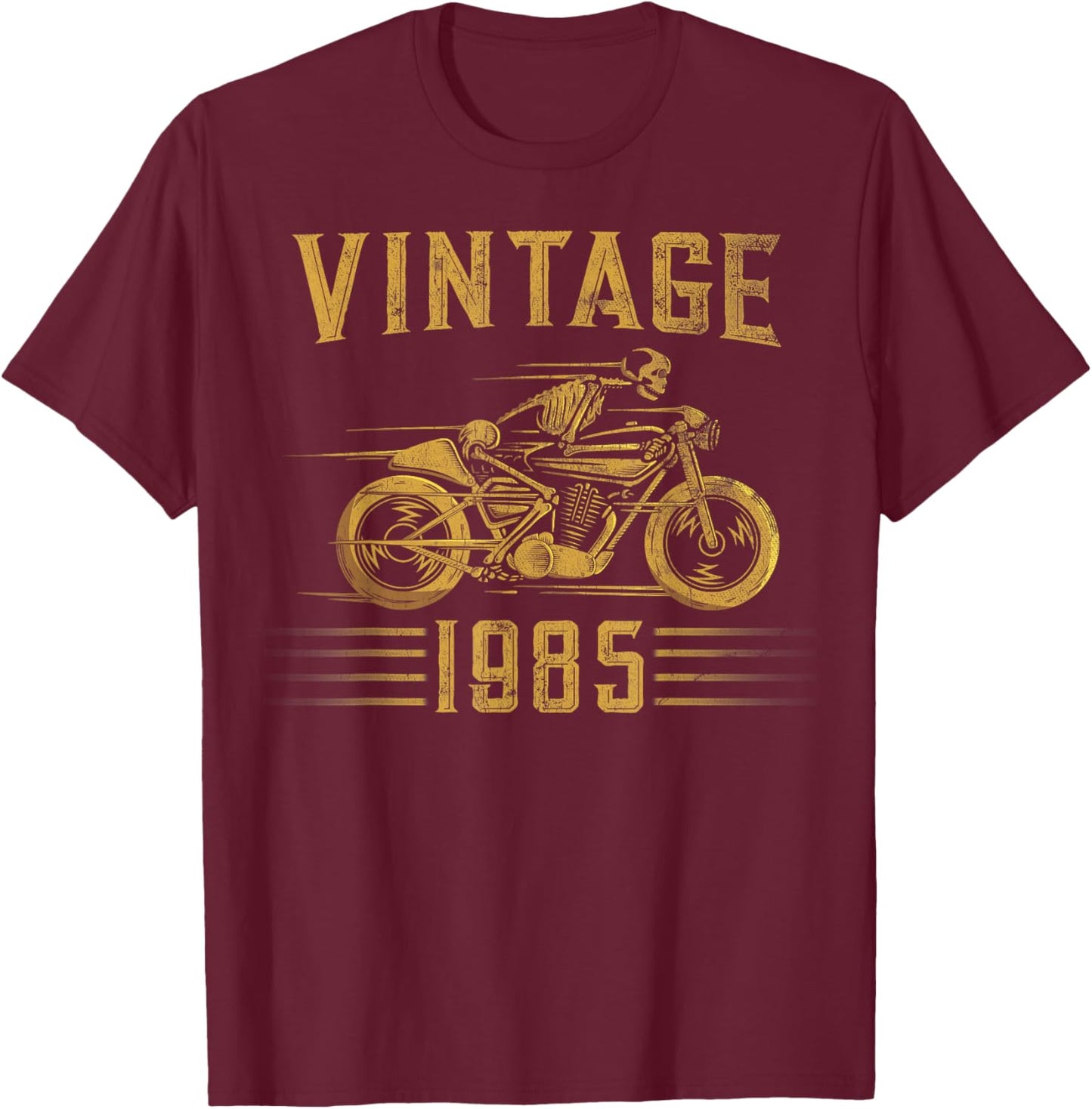 Vintage 1985 biker motorcycle T-Shirt - T-Shirt | Maroon