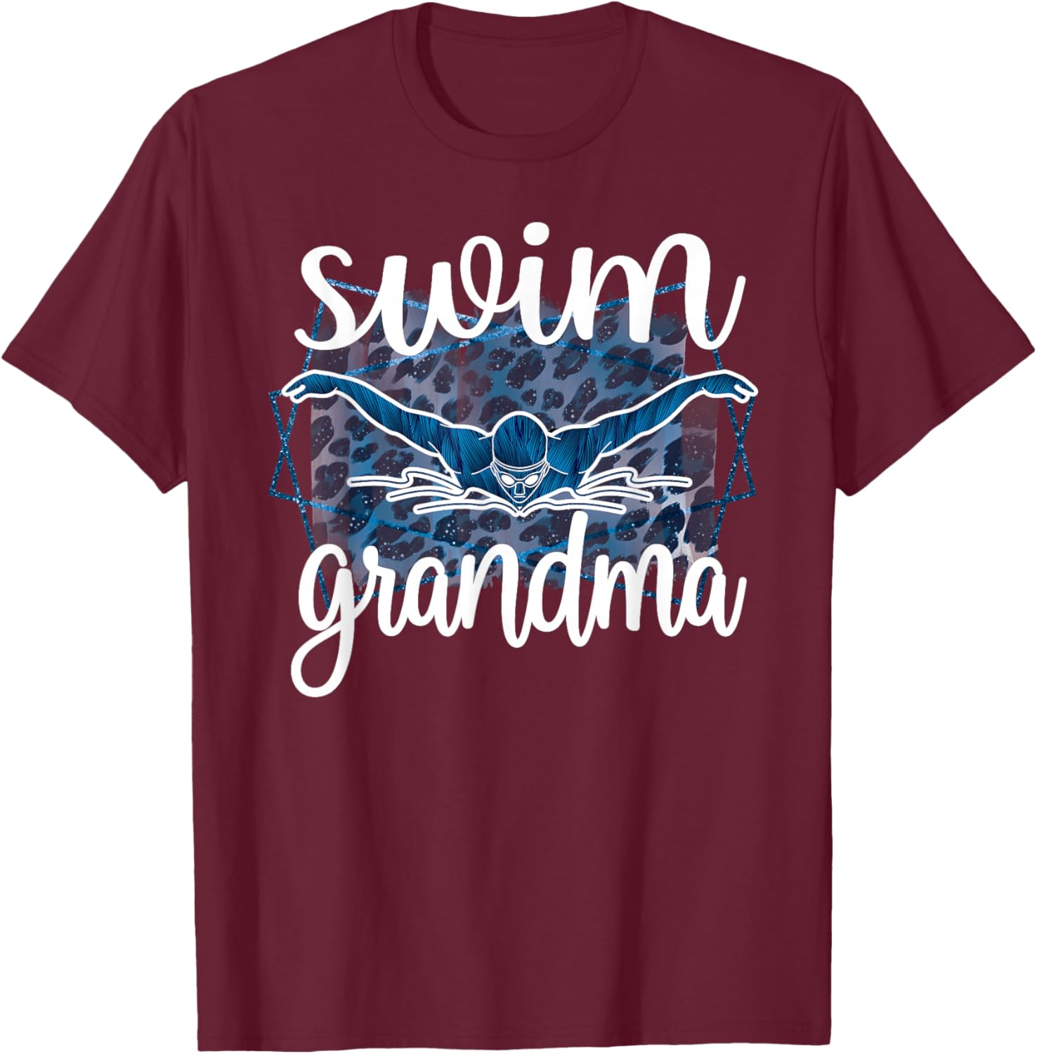 Swim Grandma Proud Swim Grandmother Of A Swimmer T-Shirt - T-Shirt | Maroon
