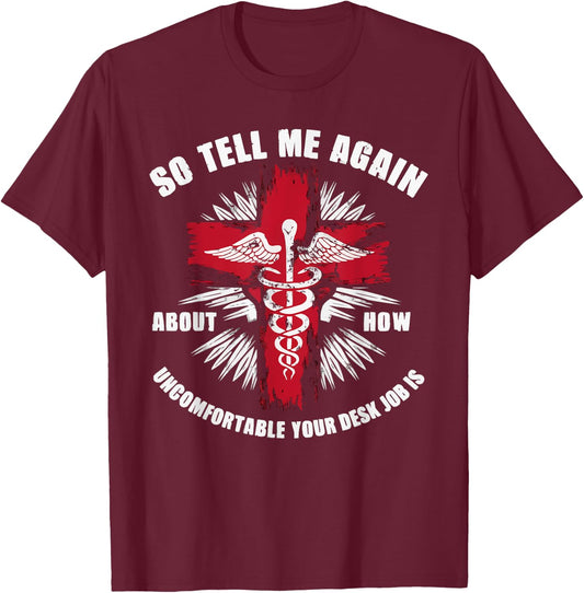 Combat Medic First Aid Field Medic Military T-Shirt - T-Shirt | Maroon