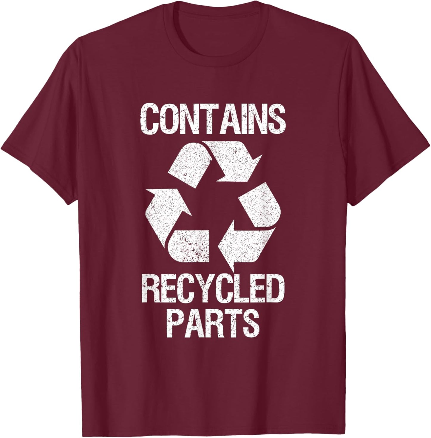 Contains Recycled Parts Organ Donation Awareness T-Shirt - T-Shirt | Maroon