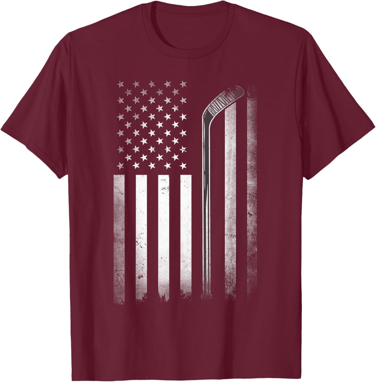 US Ice Hockey USA Practice Flag American Women Men T-Shirt - T-Shirt | Maroon