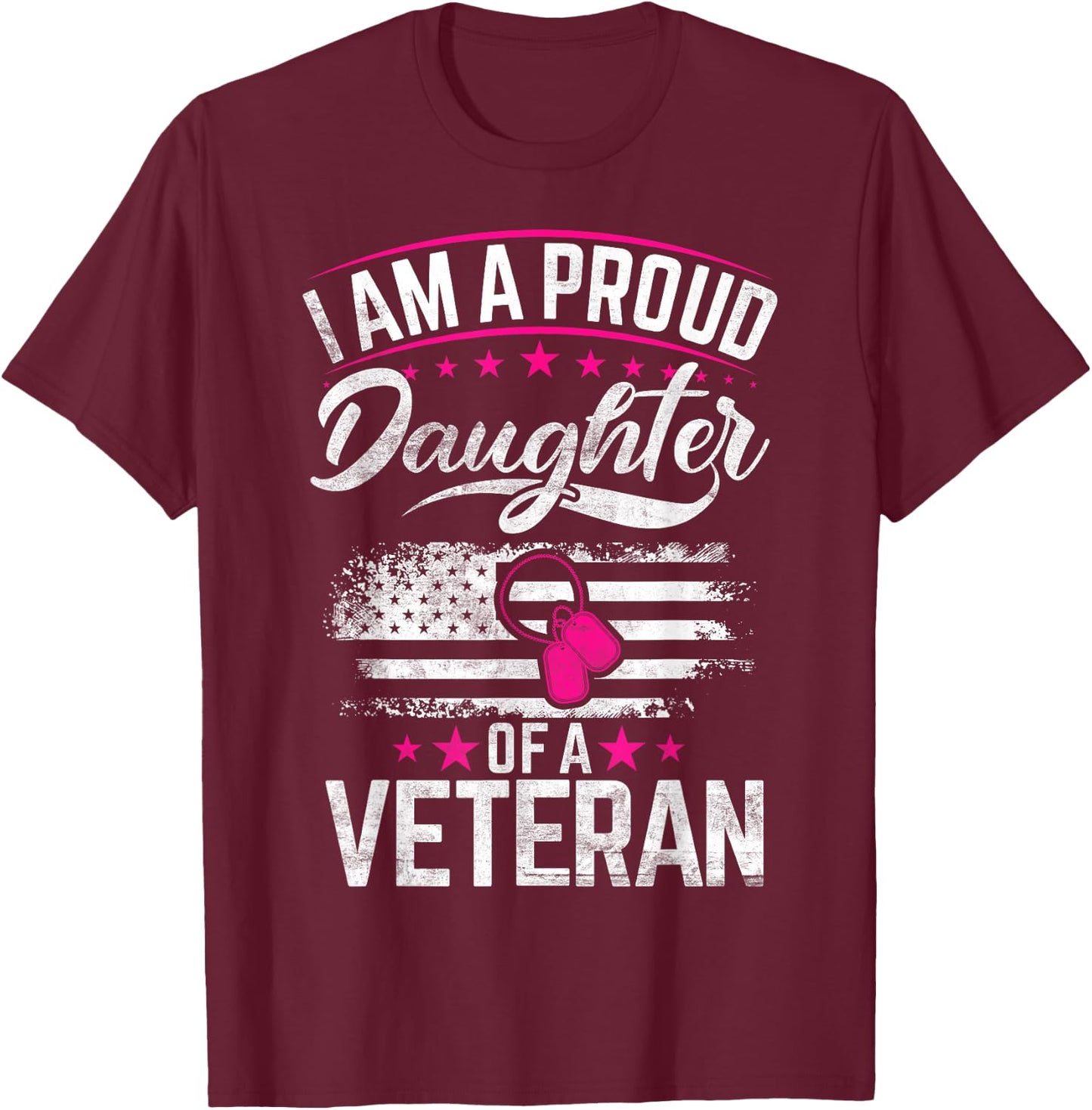 Veteran Daughter Veterans Daughter T-Shirt - T-Shirt | Maroon