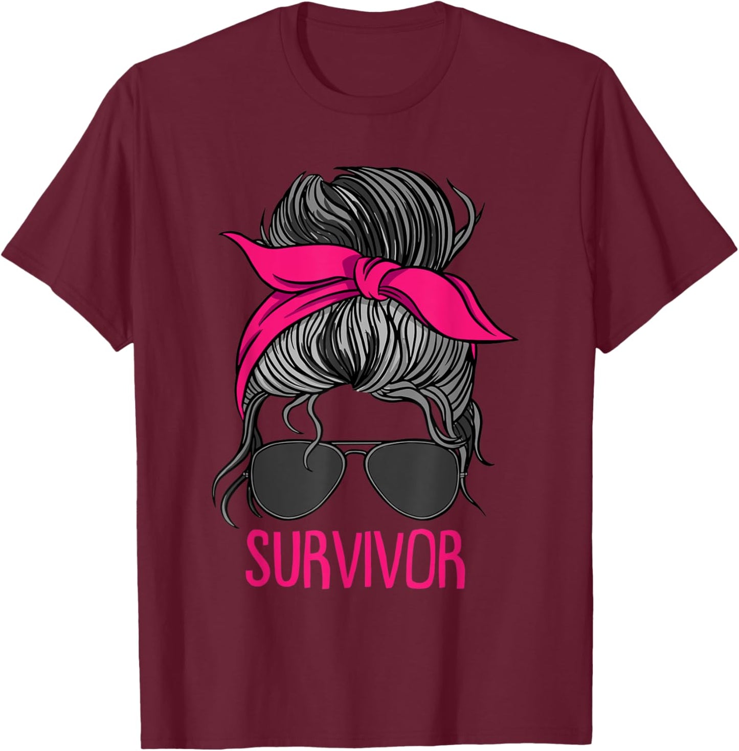 Breast Cancer Survivor Breast Cancer T-Shirt - T-Shirt | Maroon