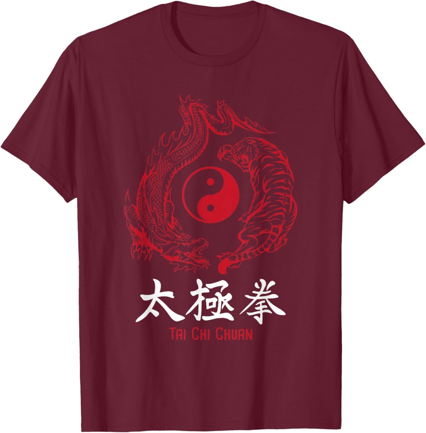 Tai Chi Chuan - Spiritual Meditation Mind Body Wellness T-Shirt - T-Shirt | Maroon