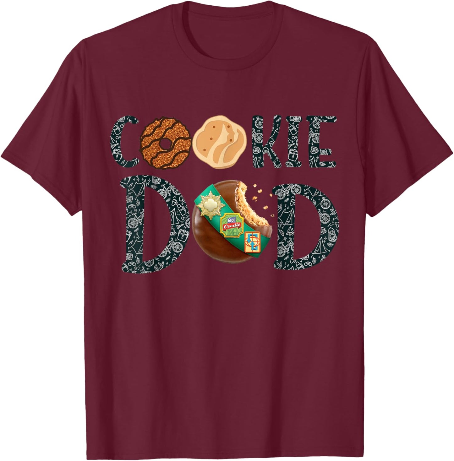 Scout Shirt Cookie Dad Family Girl Troop Leader Gift T-Shirt - T-Shirt | Maroon