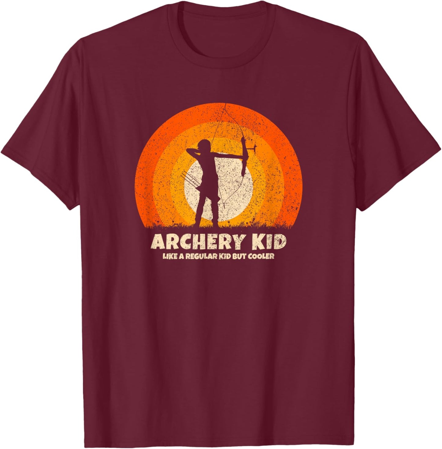 Archery Kid for Bow Hunting Kid Archer Youth Archery T-Shirt - T-Shirt | Maroon