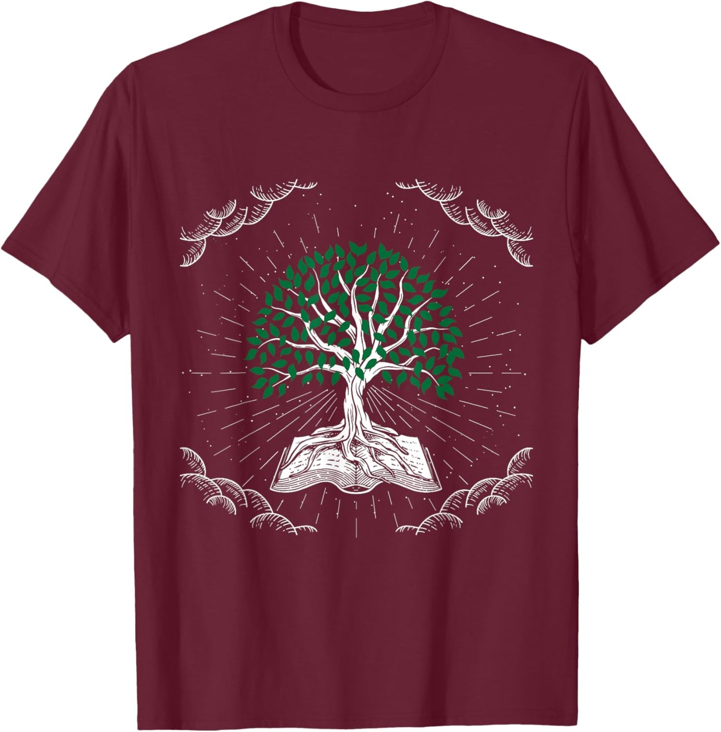 Tree of Knowledge - Tree of Life T-Shirt - T-Shirt | Maroon