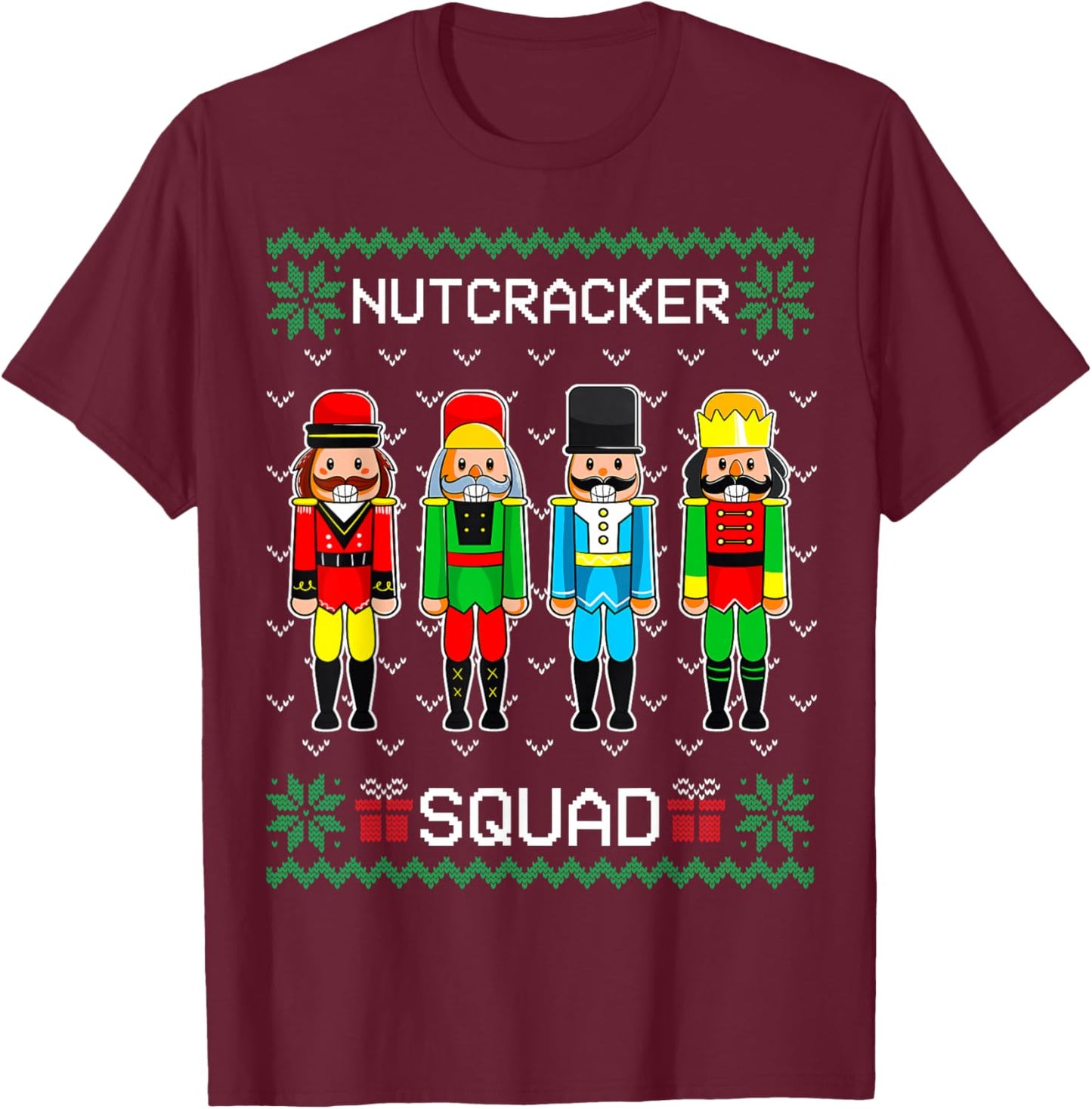 Nutcracker Squad Ballet Dance Christmas Matching Family T-Shirt - T-Shirt | Maroon