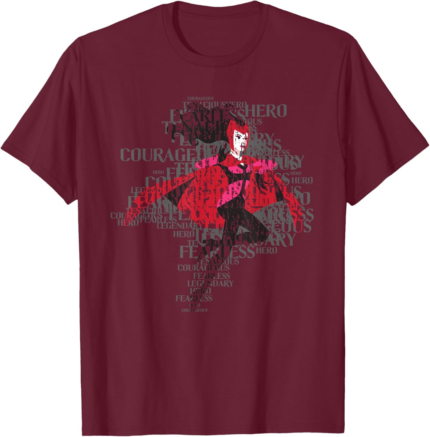 Marvel Scarlet Witch Empowering Words T-Shirt - T-Shirt | Maroon