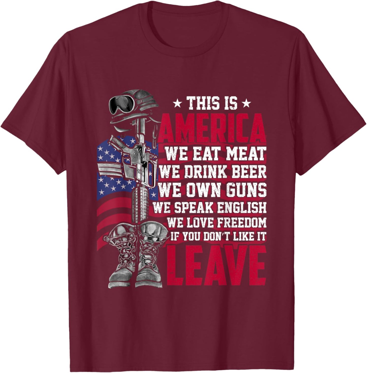 This is America T-Shirt - T-Shirt | Maroon