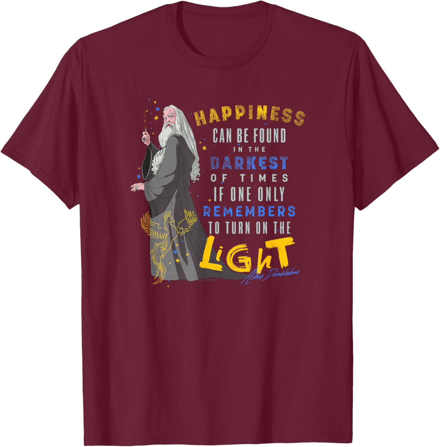 Harry Potter Deathly Hallows 2 Albus Dumbledore Quote Poster T-Shirt - T-Shirt | Maroon