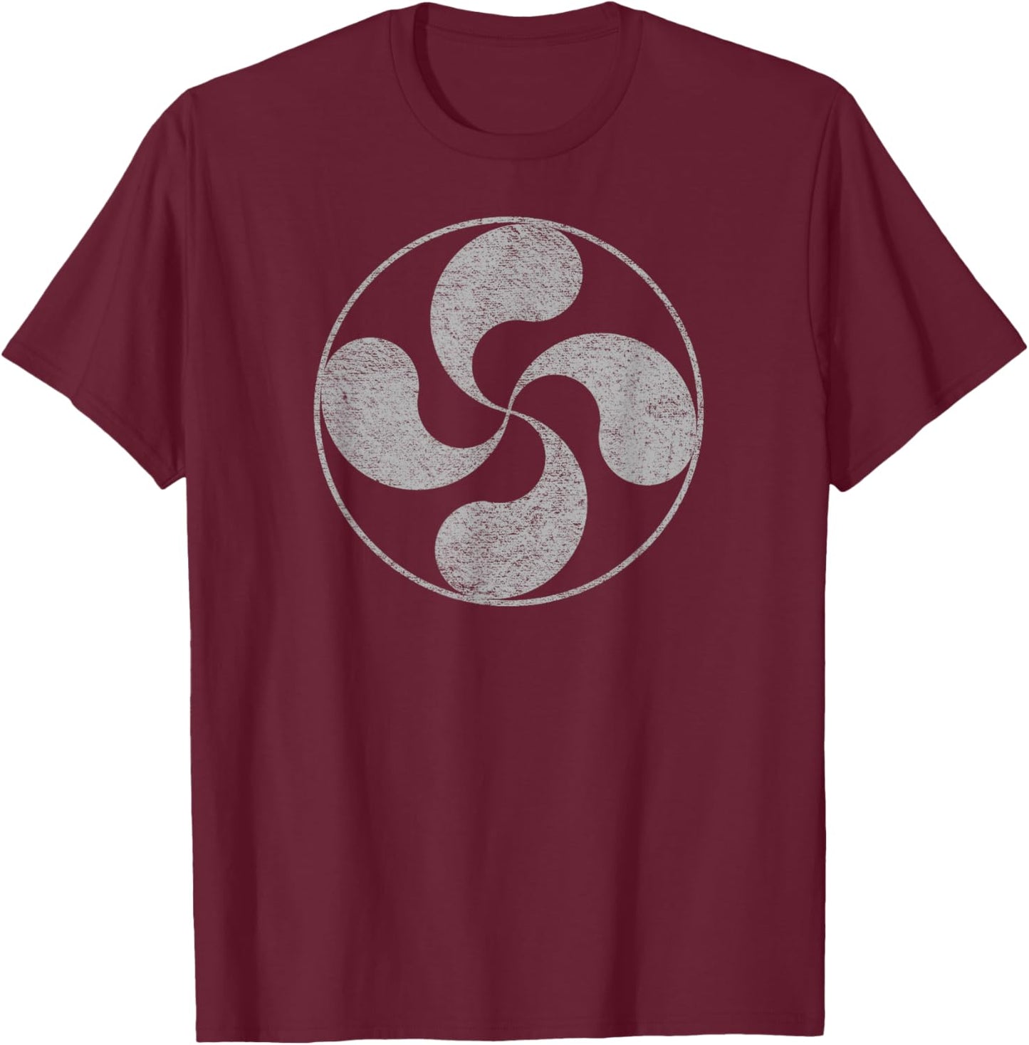 Lauburu Basque Country Symbol for Humans T-Shirt - T-Shirt | Maroon