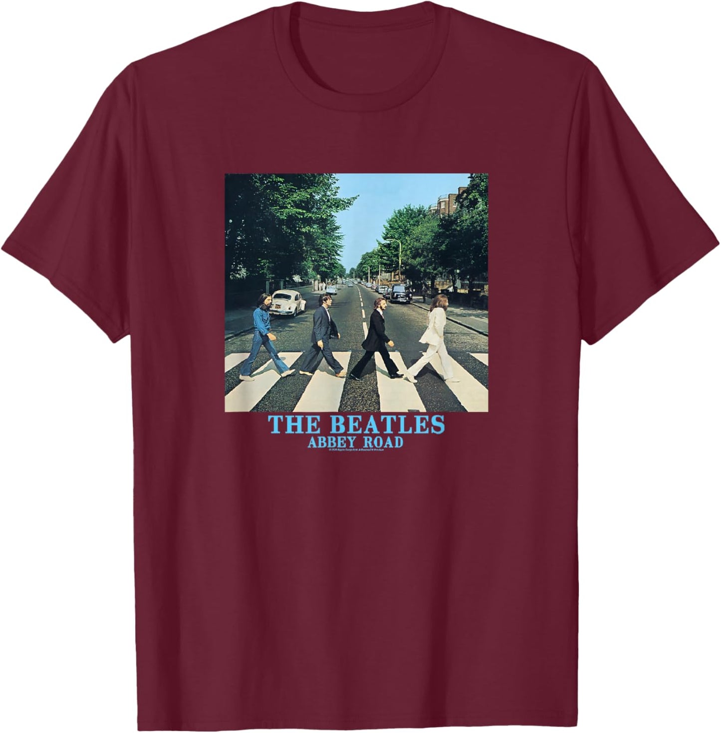 The Beatles - Abbey Road T-Shirt - T-Shirt | Maroon