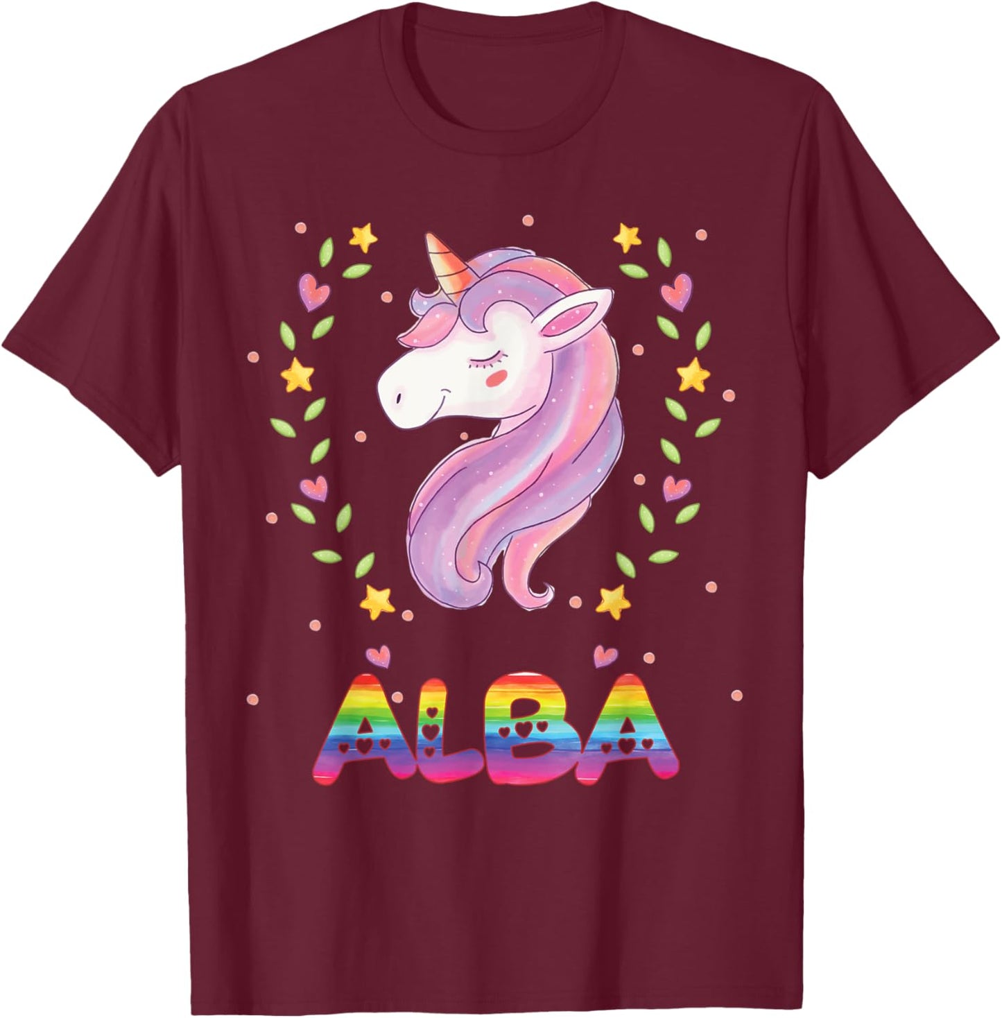 Alba T Shirt Gift Girls Named Alba T-Shirt - T-Shirt | Maroon