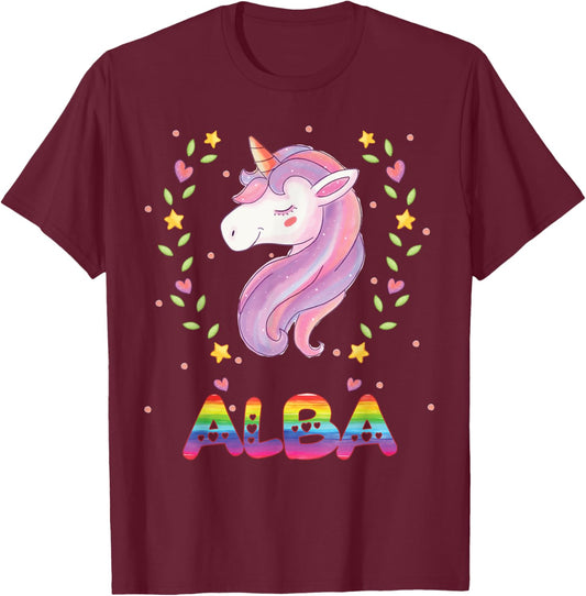 Alba T Shirt Gift Girls Named Alba T-Shirt - T-Shirt | Maroon