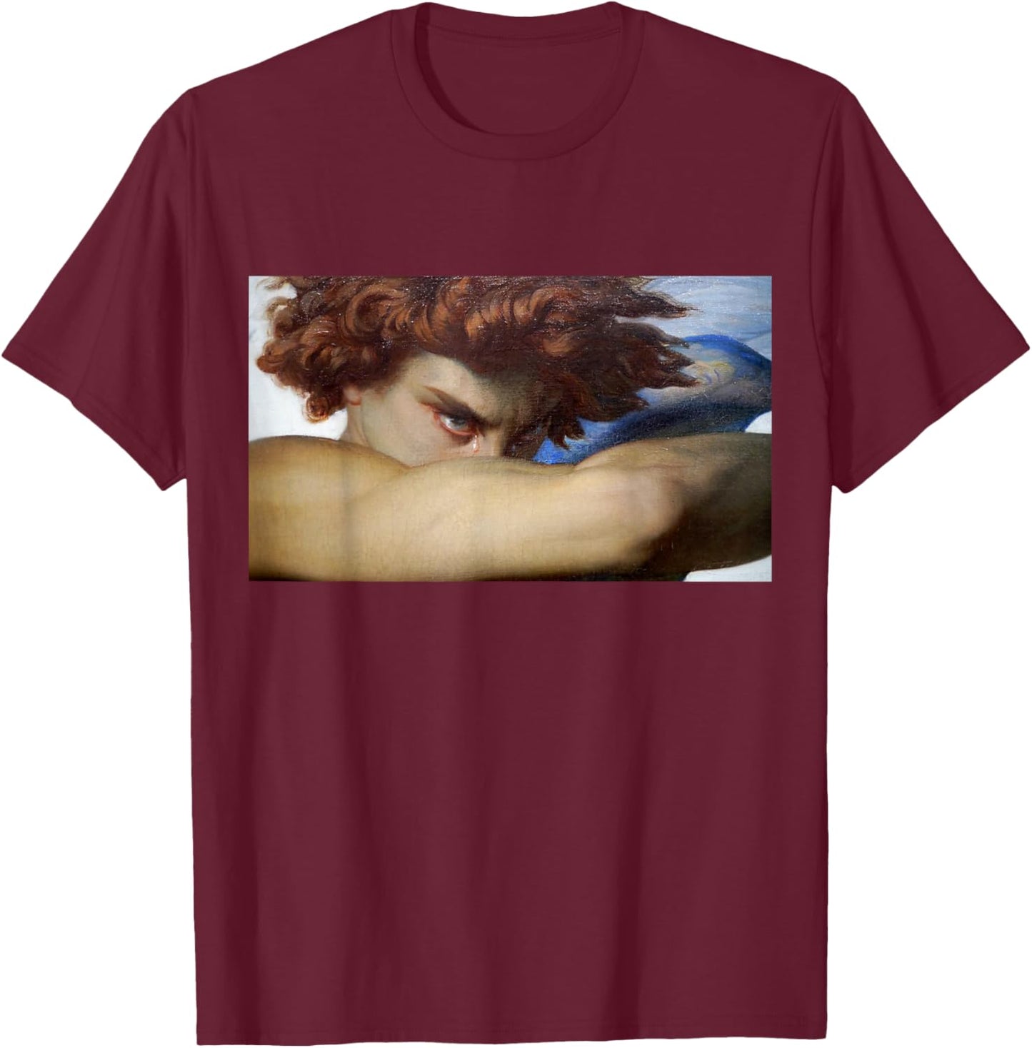 Fallen Angel Alexandre Cabanel Renaissance Aesthetic T-Shirt - T-Shirt | Maroon