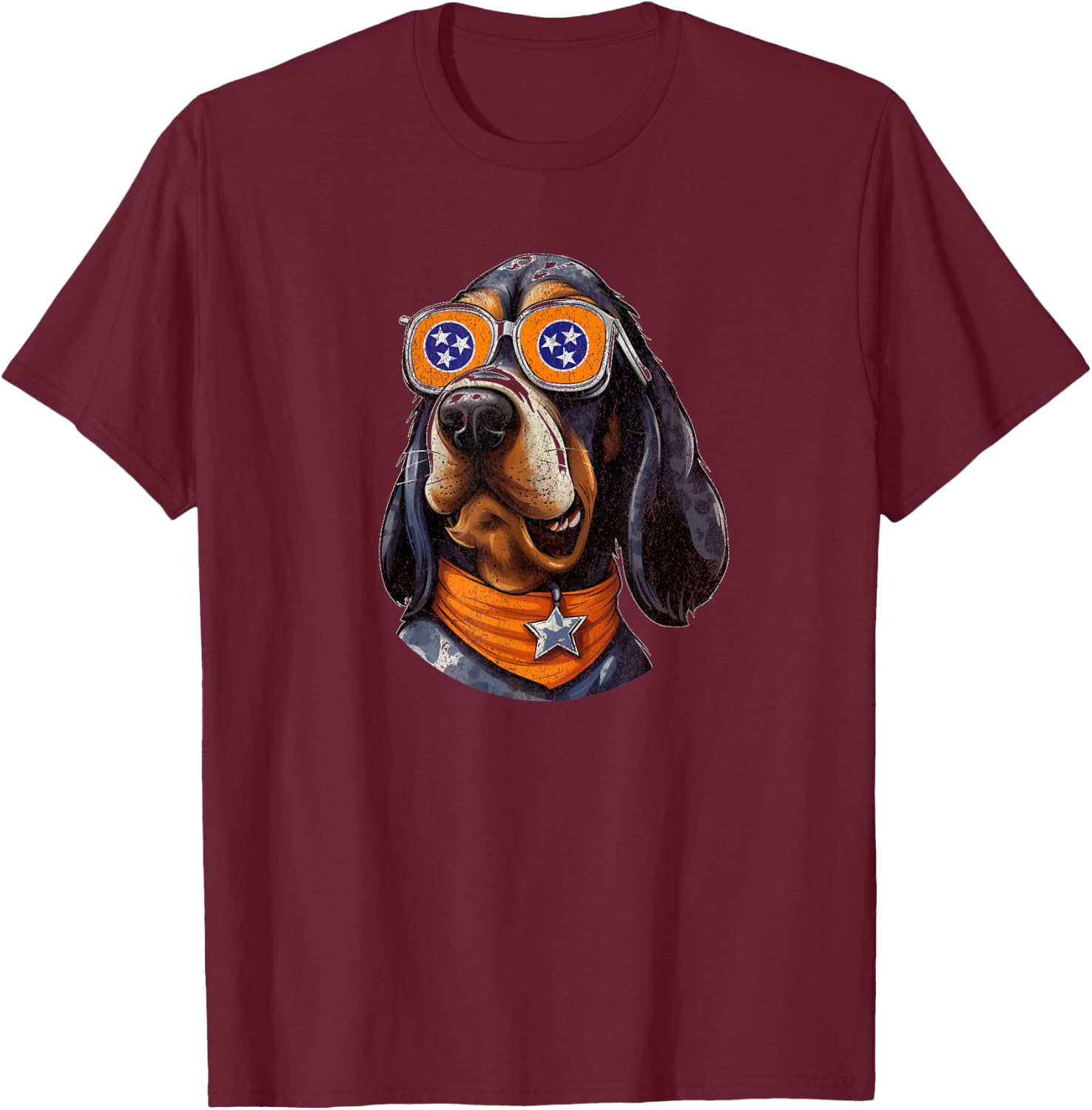 Tennessee Dog Sport Lovers | Tennessee Coonhound Fan T-Shirt - T-Shirt | Maroon