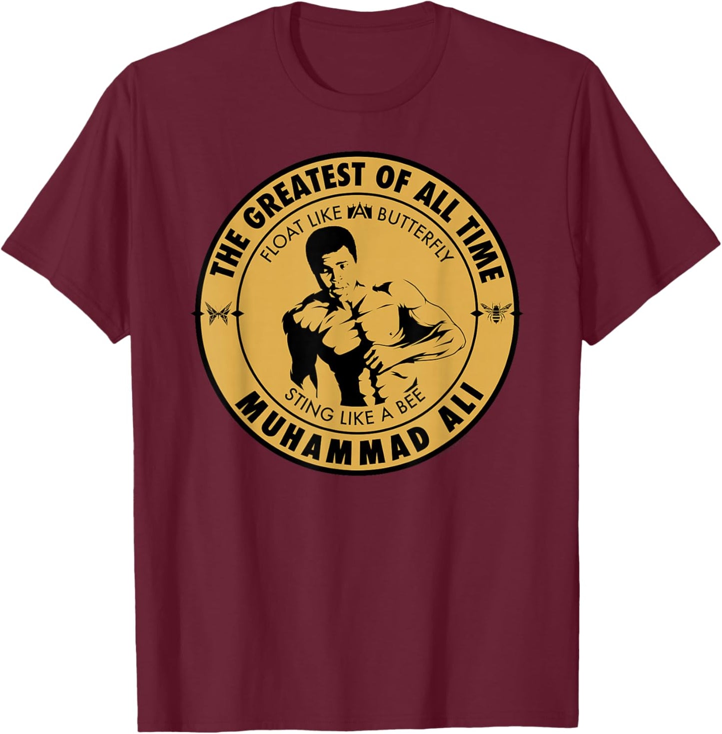 Muhammad Ali - The Champ Float Like A Butterfly T-Shirt - T-Shirt | Maroon