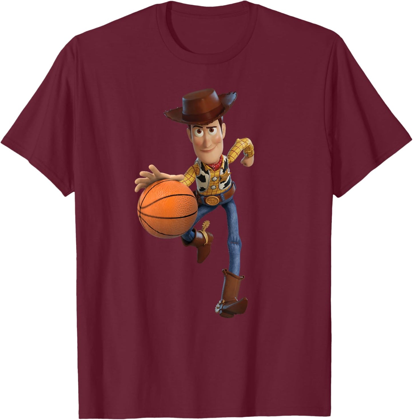 Disney Toy Story Sheriff Woody Basketball T-Shirt - T-Shirt | Maroon