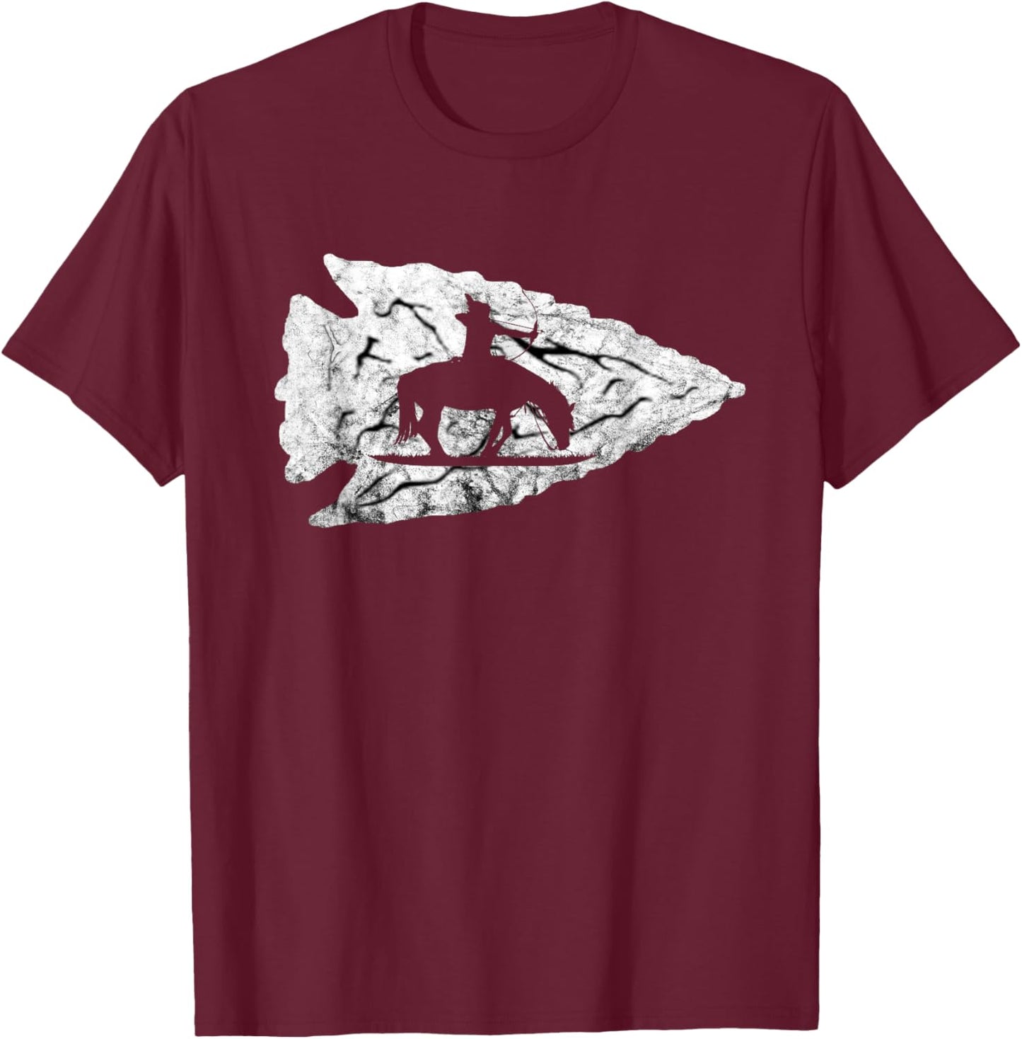 Arrowhead Hunting Native American Relic Hunter Arrowhead T-Shirt - T-Shirt | Maroon