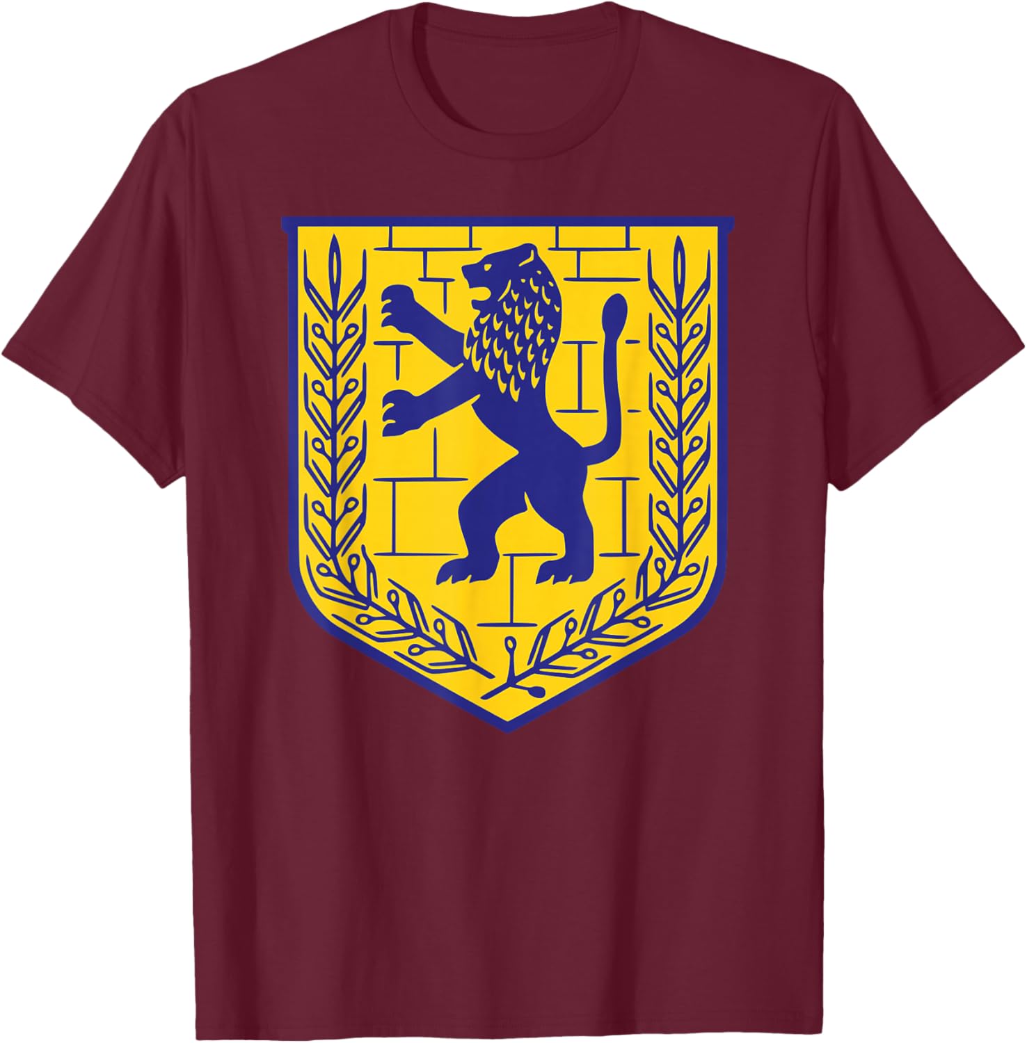 Lion Judas Jerusalem Israel Israeli Jerusalem T-Shirt - T-Shirt | Maroon