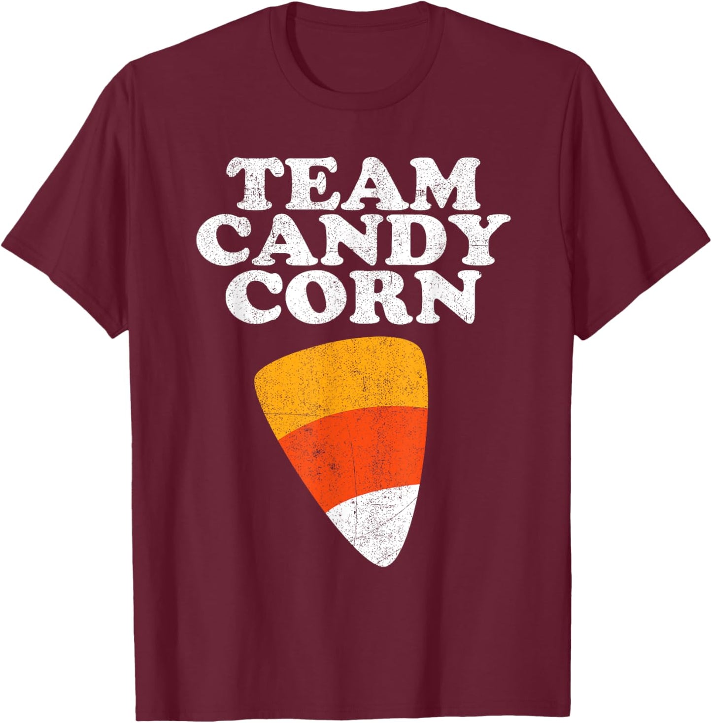 Team Candy Corn Funny Halloween Retro 80's 70's Costume T-Shirt - T-Shirt | Maroon