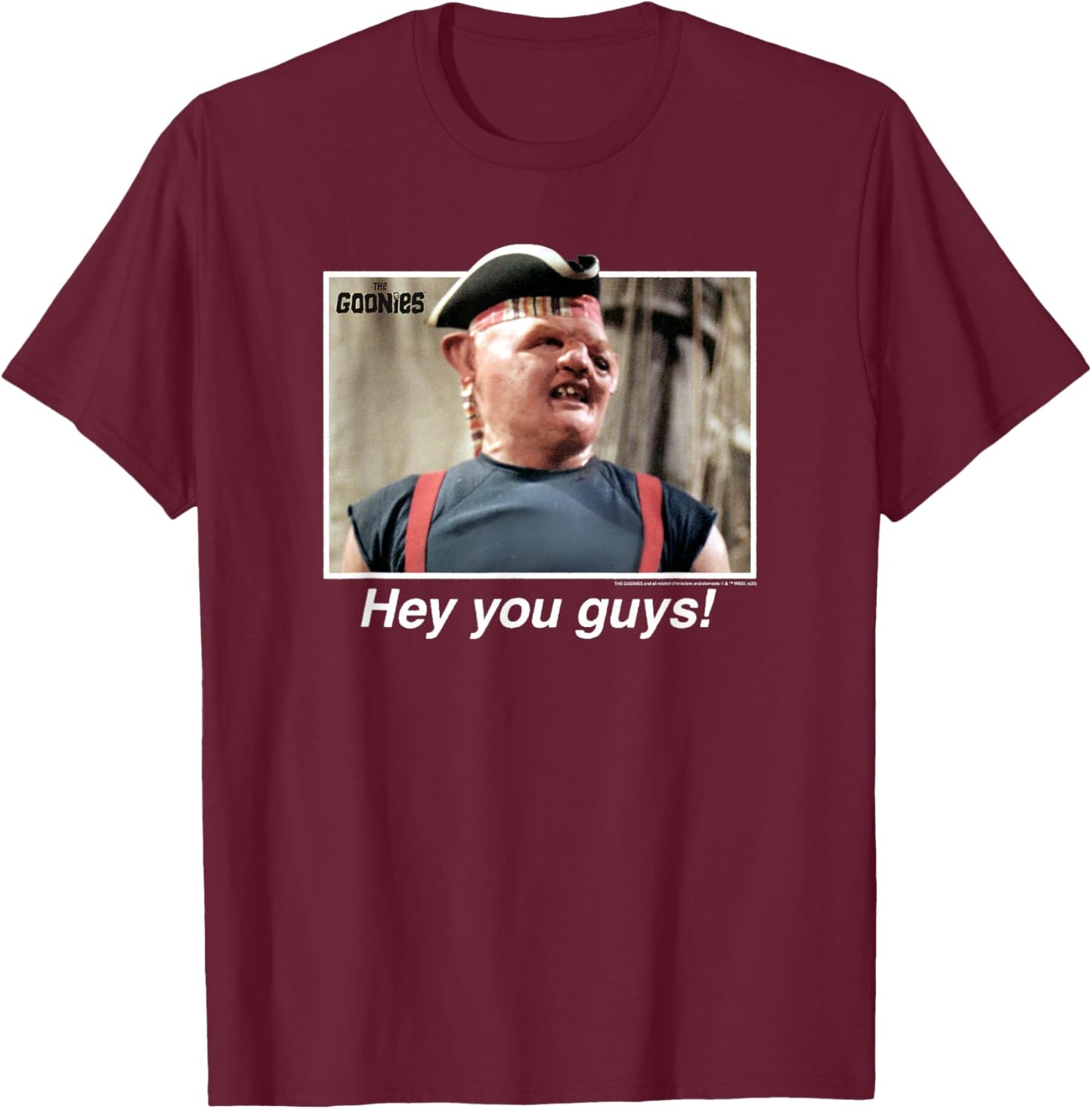 The Goonies Sloth Hey You Guys Quote T-Shirt - T-Shirt | Maroon