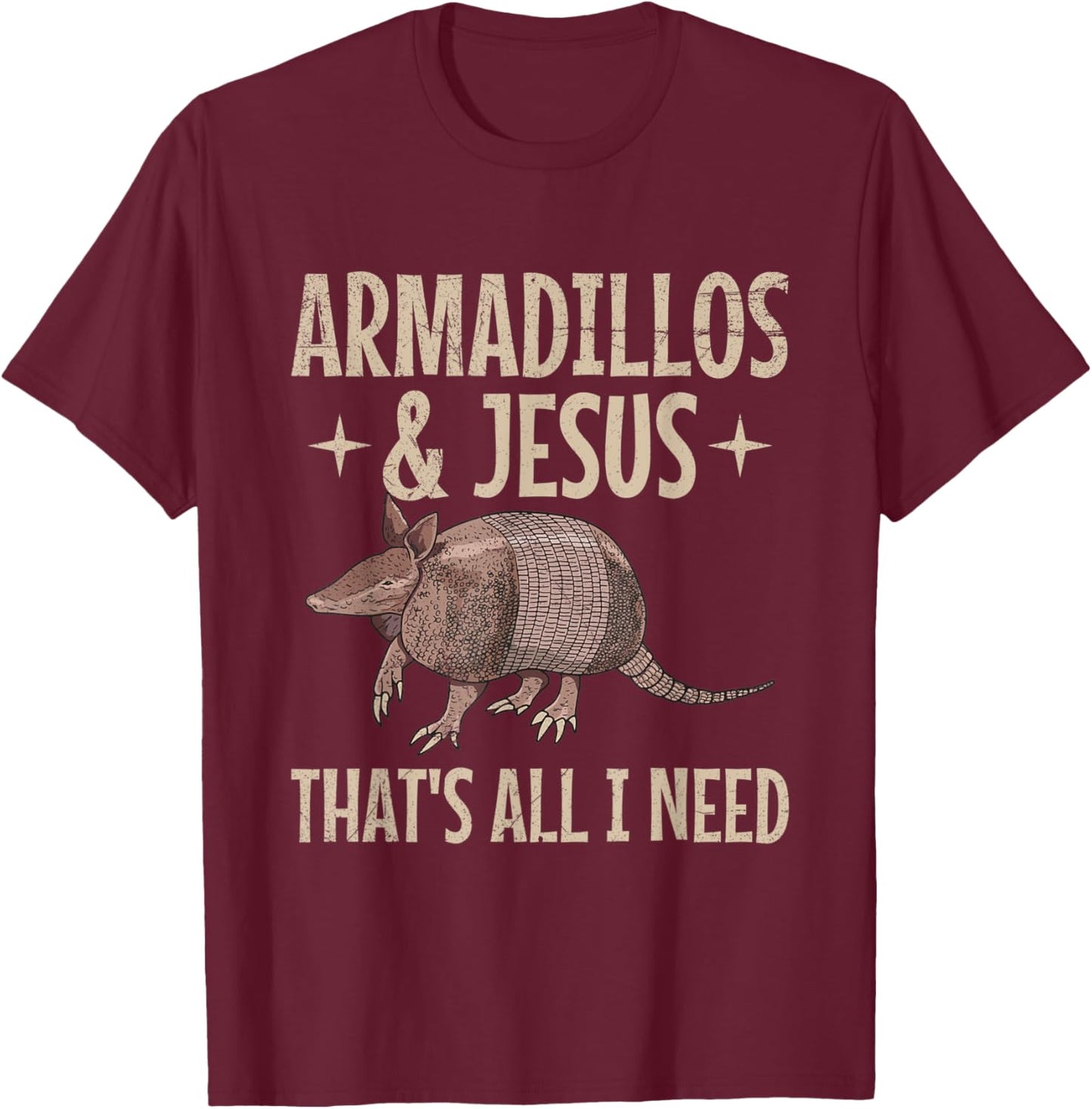 Armadillo Design for an Armadillo Lover T-Shirt - T-Shirt | Maroon