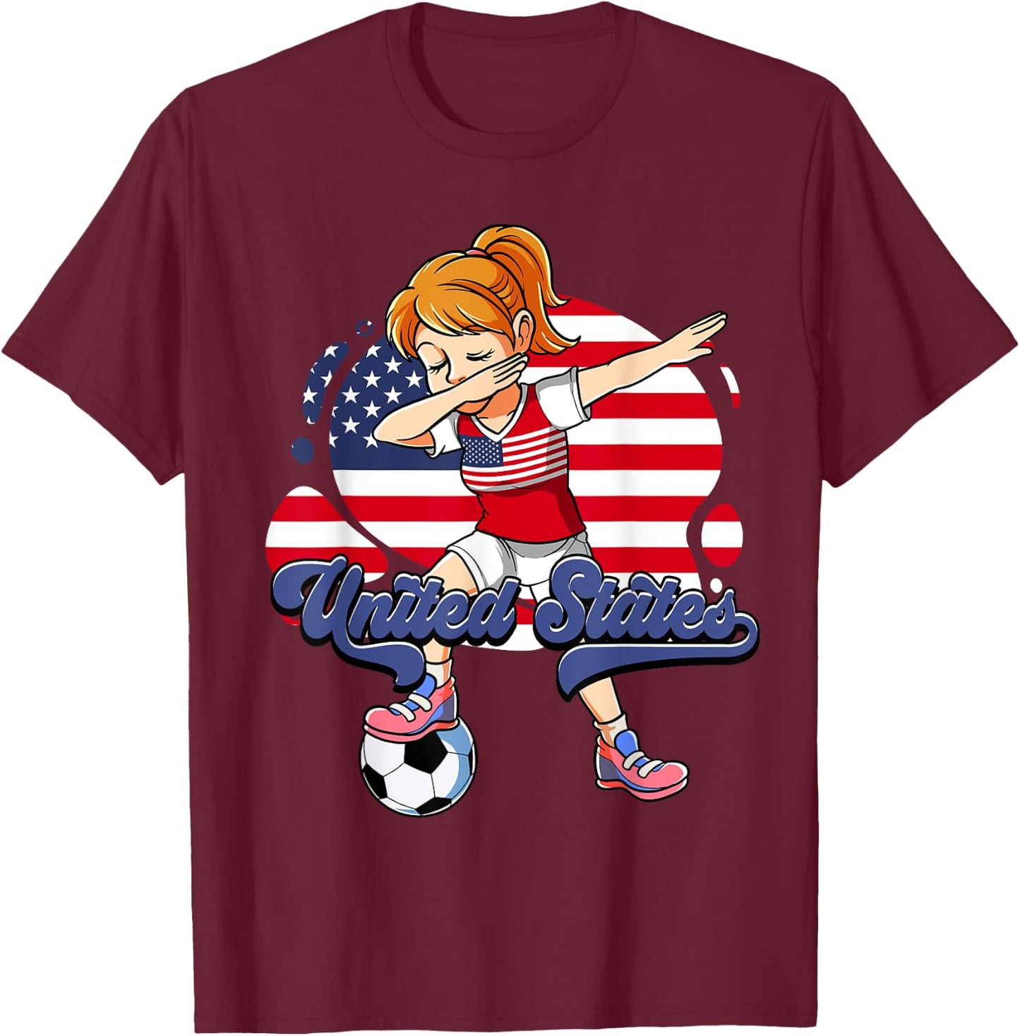 Usa Soccer T-Shirt - T-Shirt | Maroon