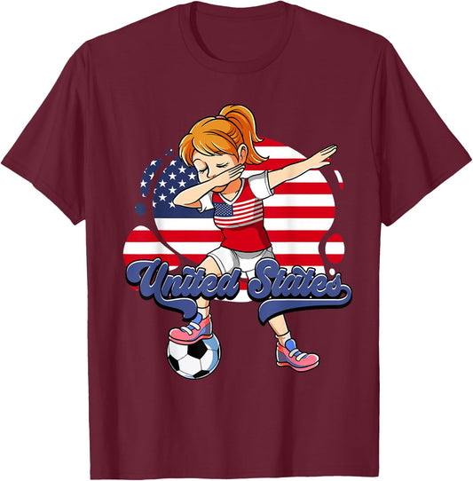Usa Soccer T-Shirt - T-Shirt | Maroon