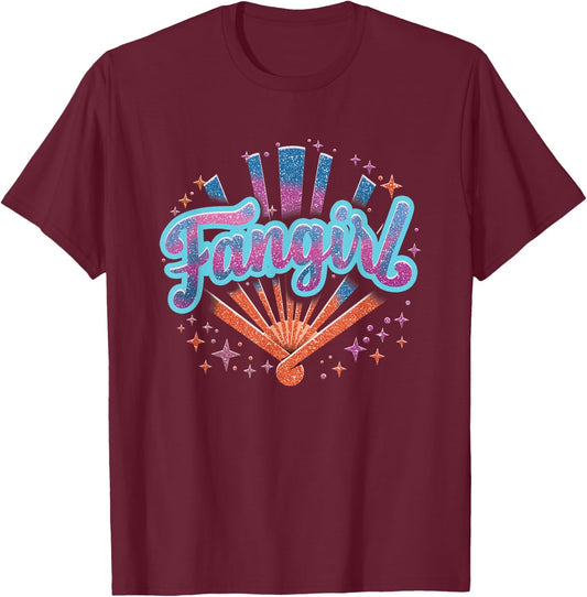 Fangirl Fan & Stars | Professional Fangirl T-Shirt - T-Shirt | Maroon