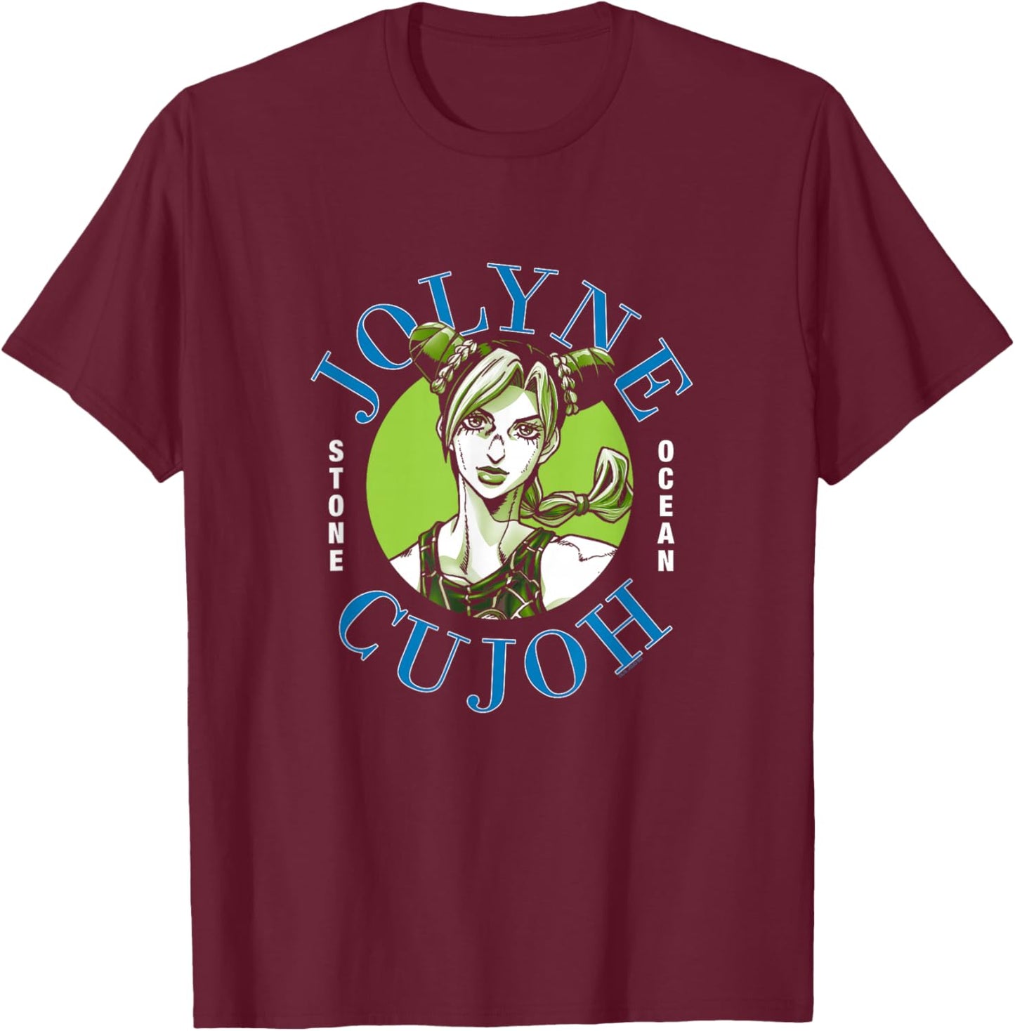 JoJo's Bizarre Adventure Stone Ocean Jolyne Cujoh Closeup T-Shirt - T-Shirt | Maroon