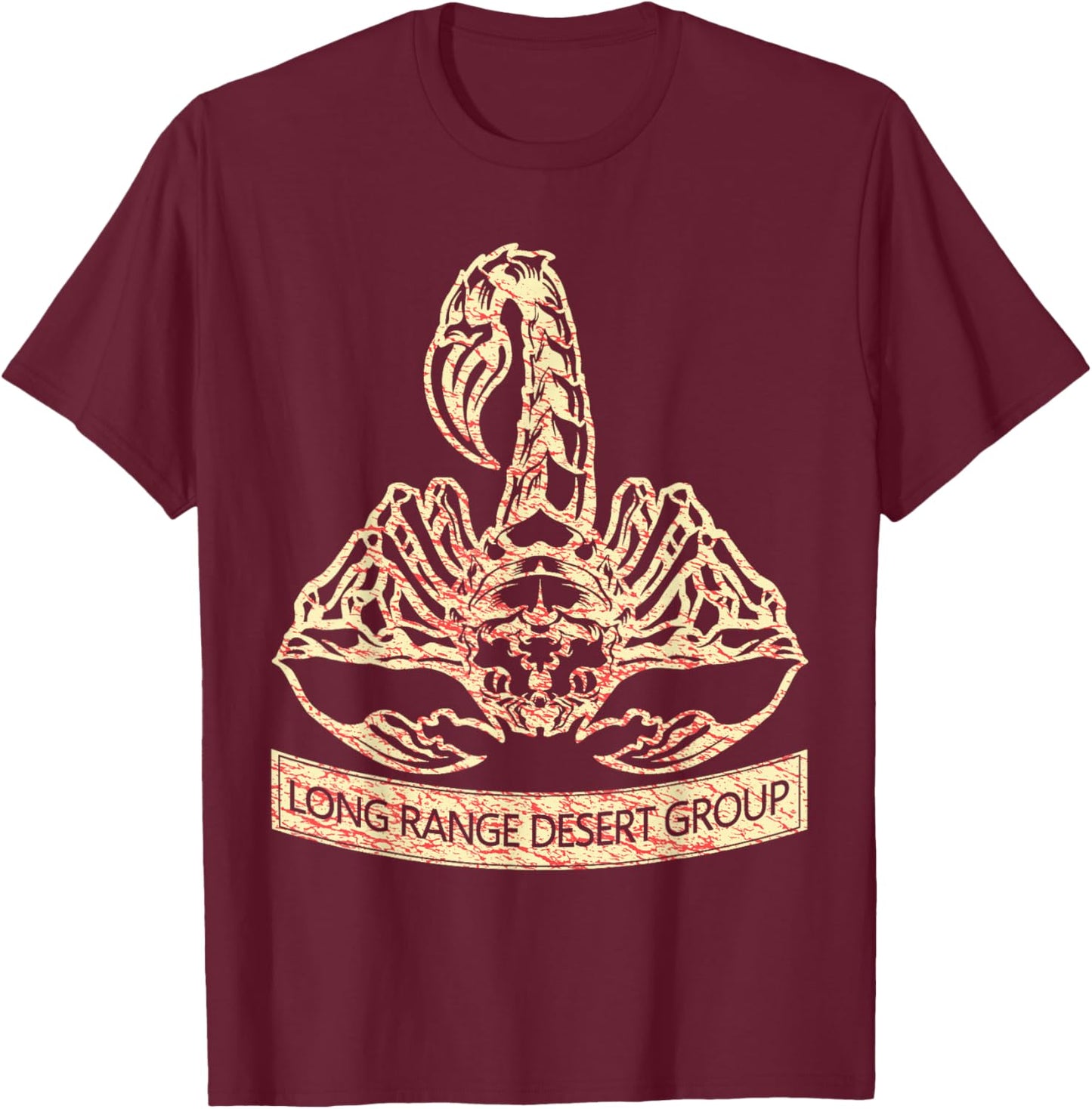 British LRDG Special Force Range Desert Group WW2 T-Shirt - T-Shirt | Maroon