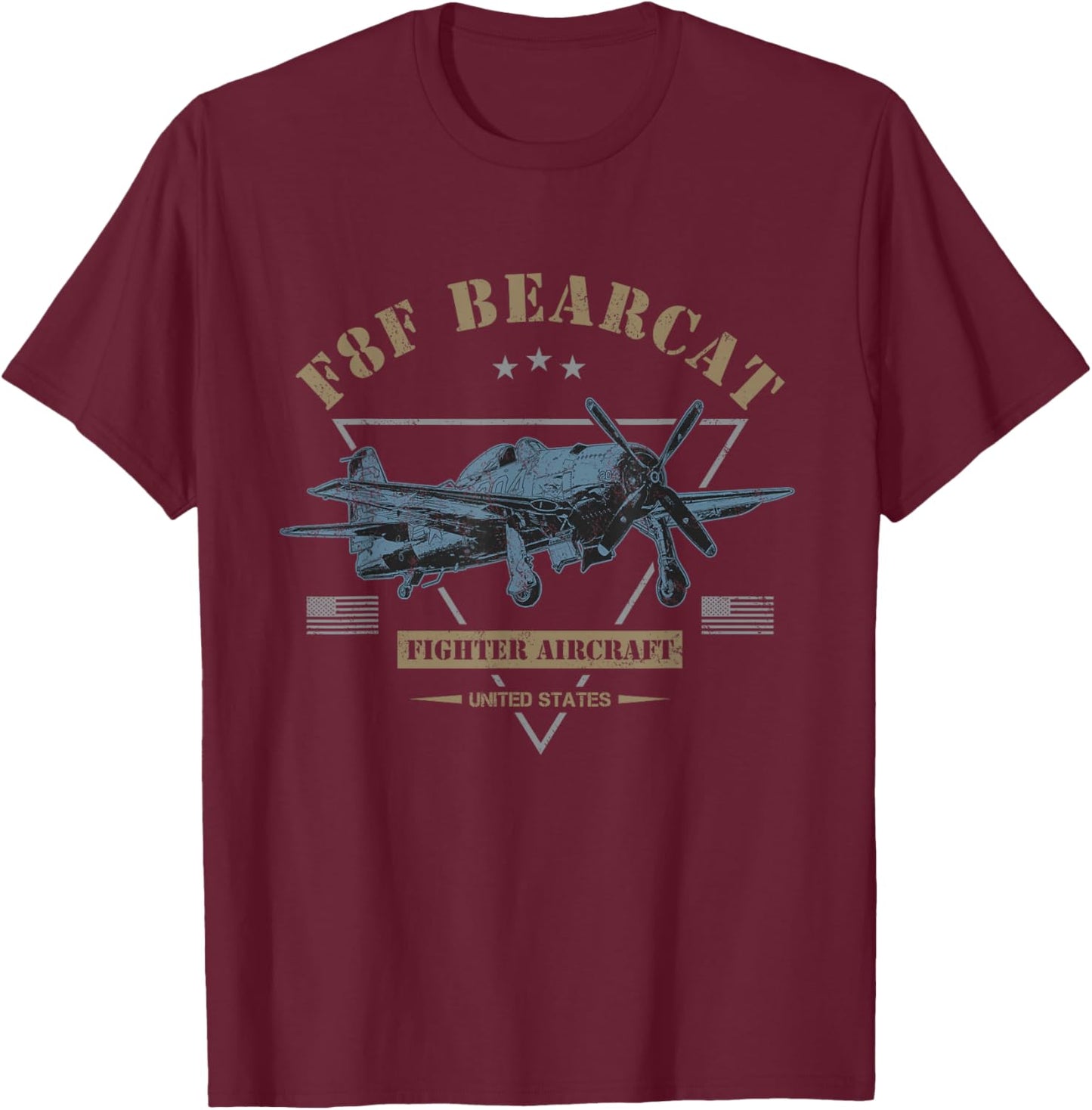 F8F Bearcat Fighter Aircraft Women T-Shirt - T-Shirt | Maroon