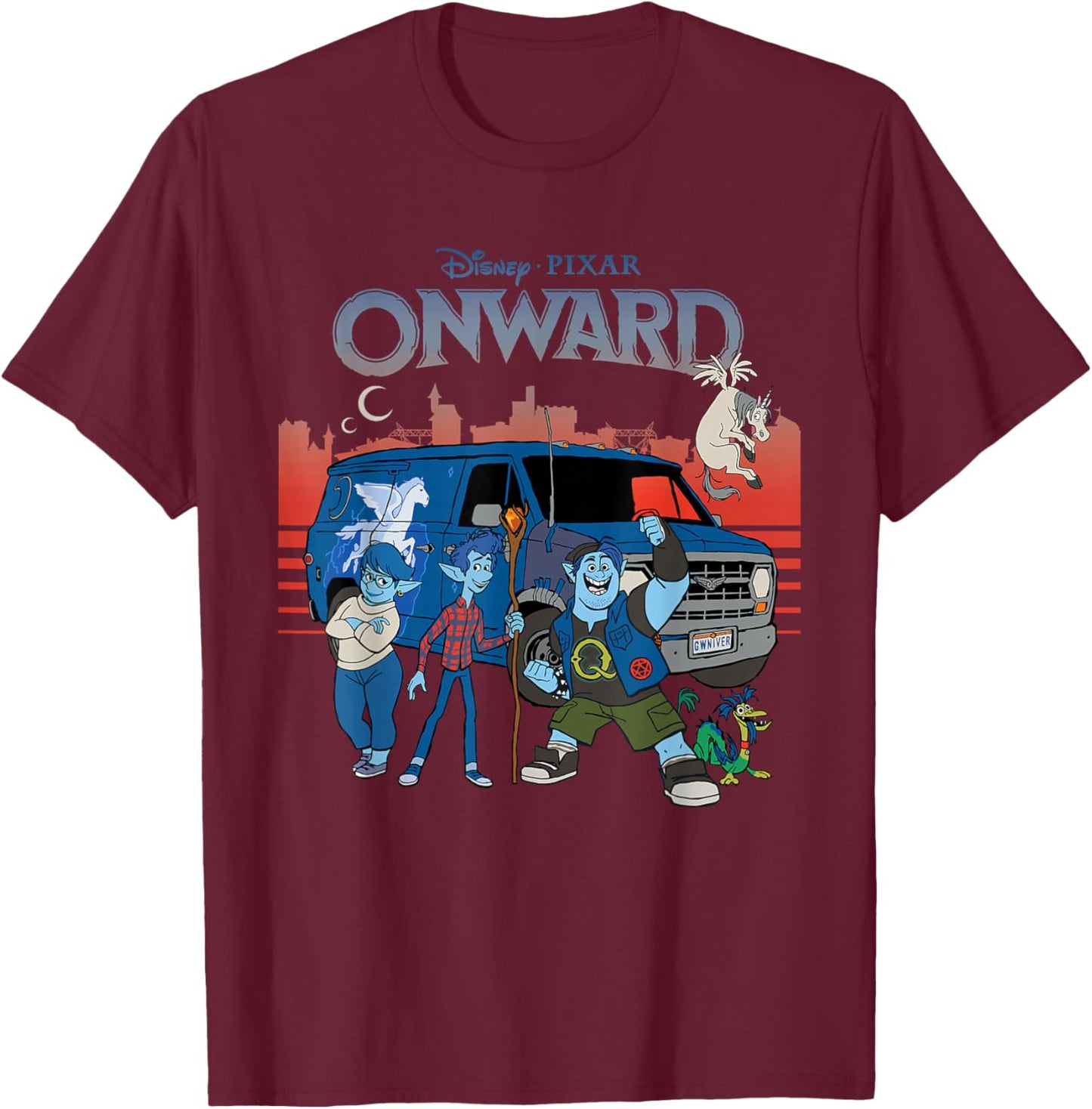 Disney Pixar Onward Adventure Crew T-Shirt - T-Shirt | Maroon