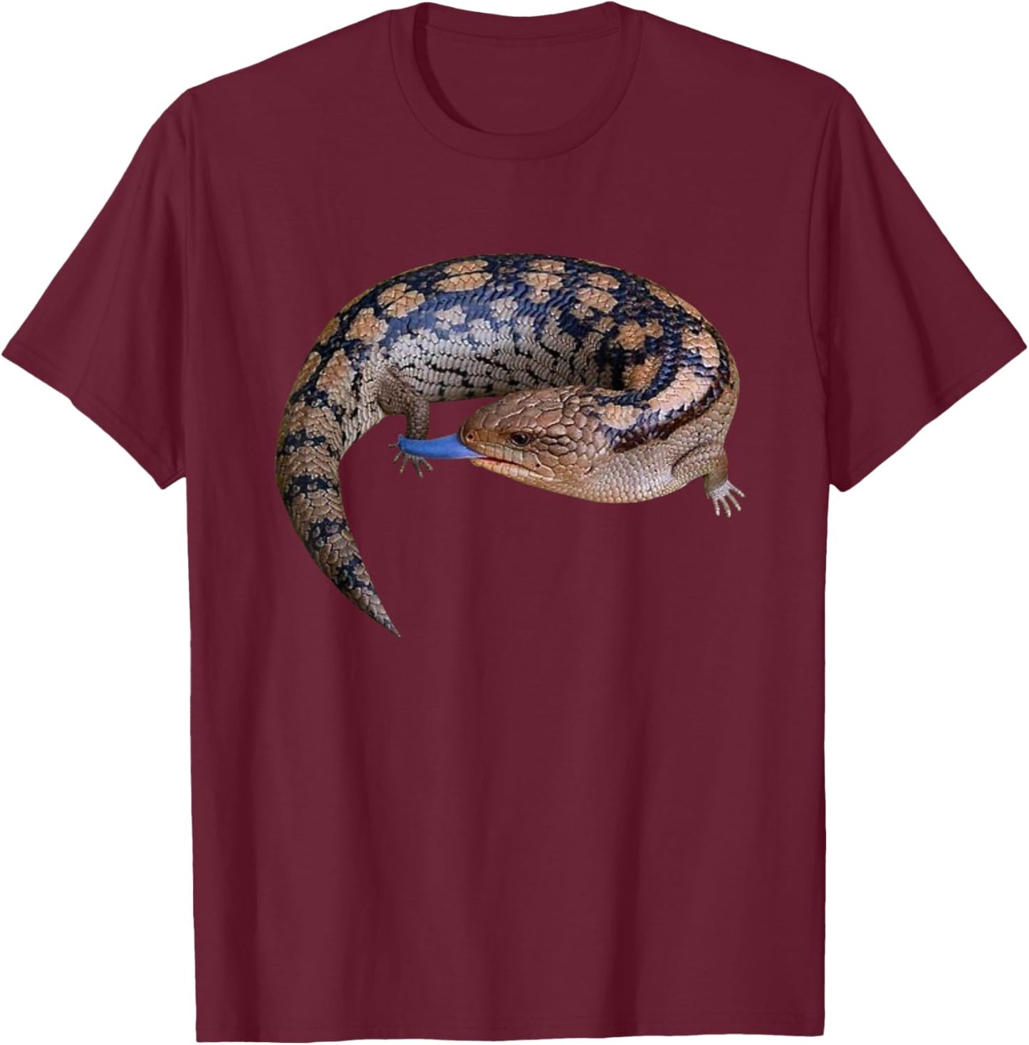Blue Tongue Skink Pet Lizard T-Shirt - T-Shirt | Maroon