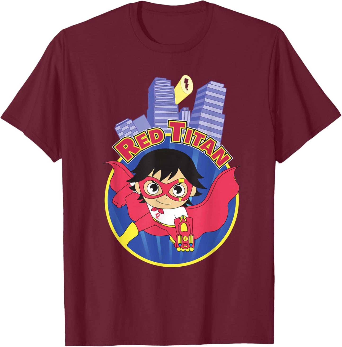 Ryan's World Titan Universe Red Titan T-Shirt - T-Shirt | Maroon