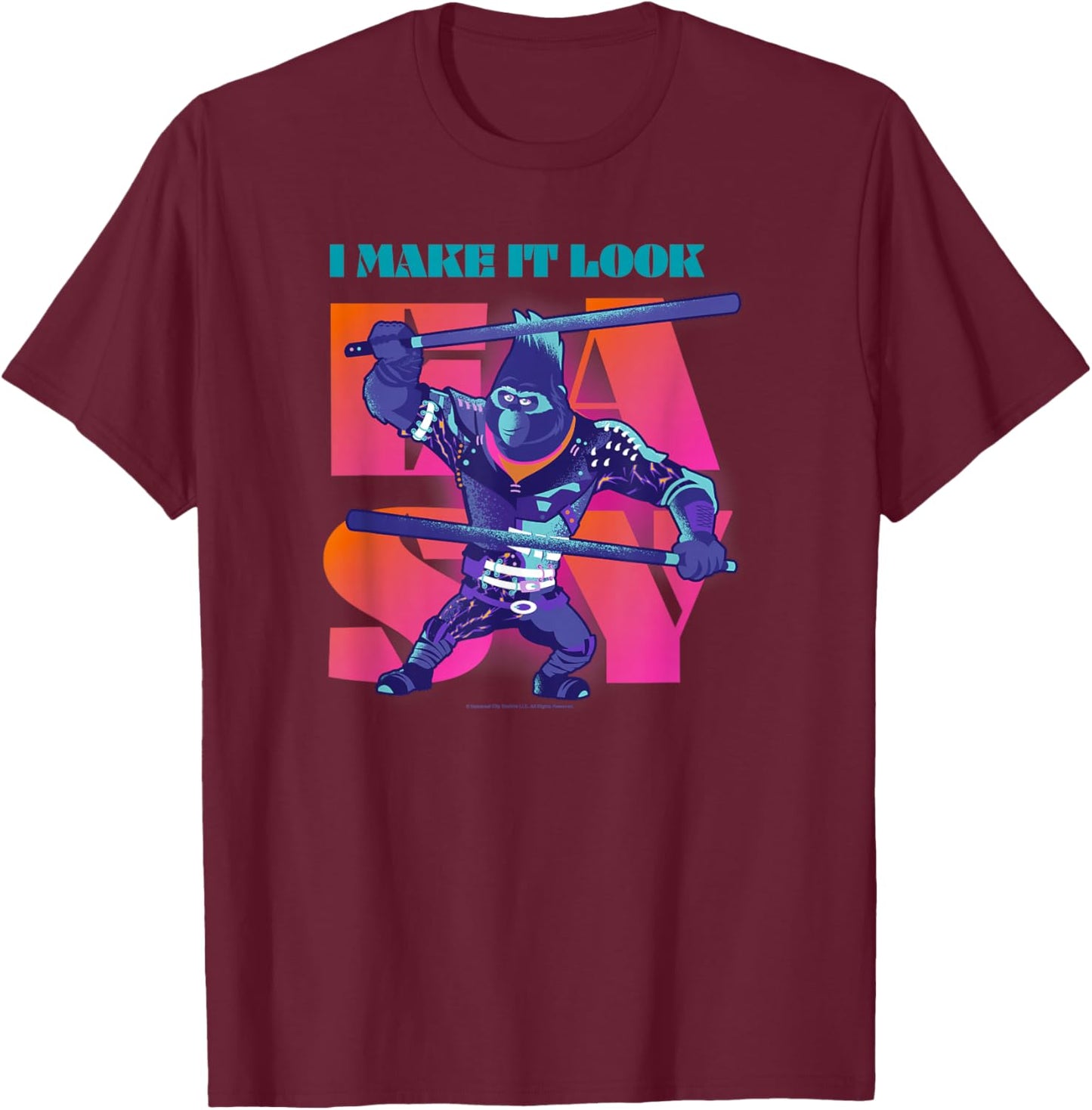 Sing 2 Johnny I Make It Look Easy T-Shirt - T-Shirt | Maroon