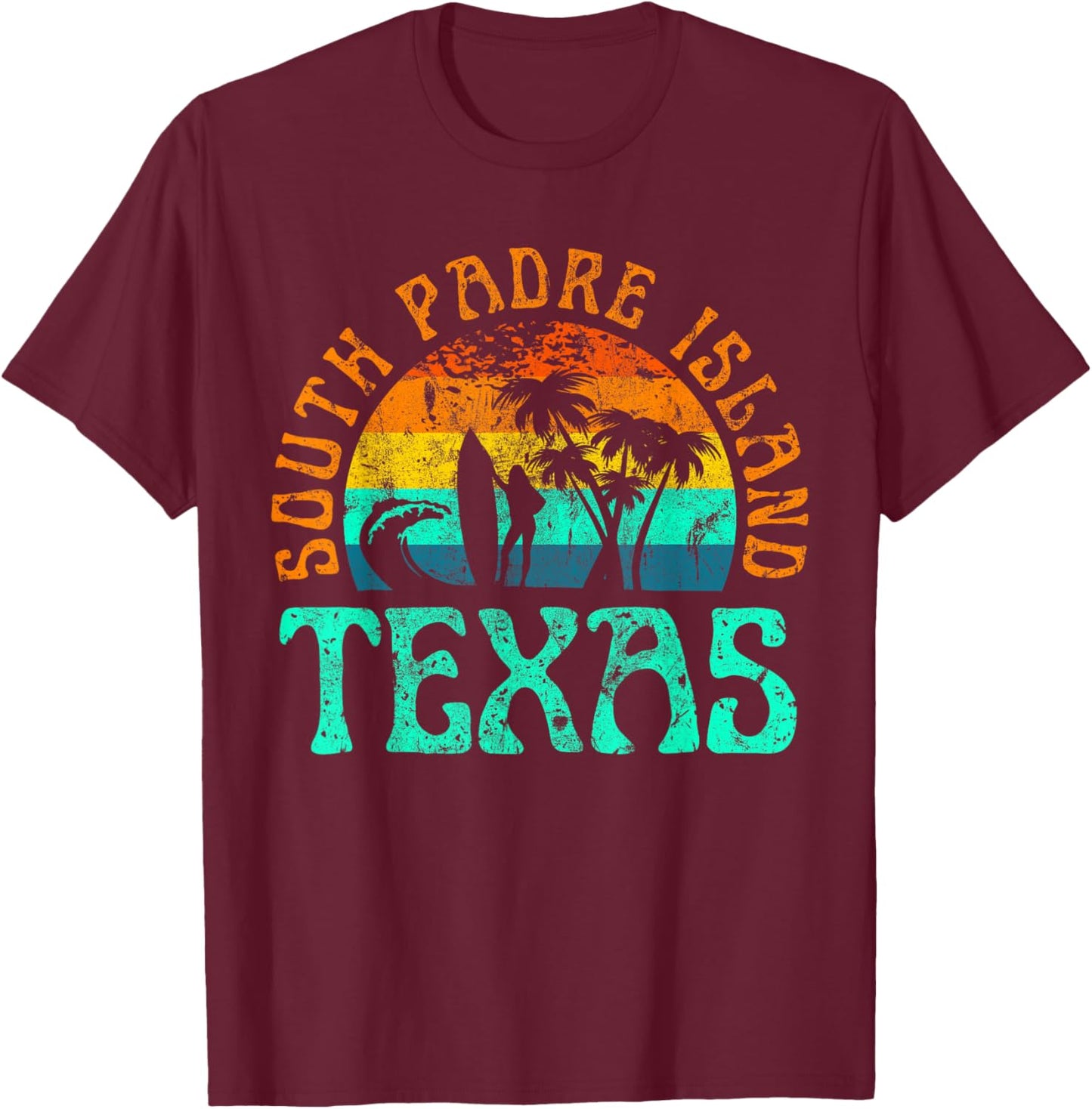 South Padre Island T-Shirt - T-Shirt | Maroon