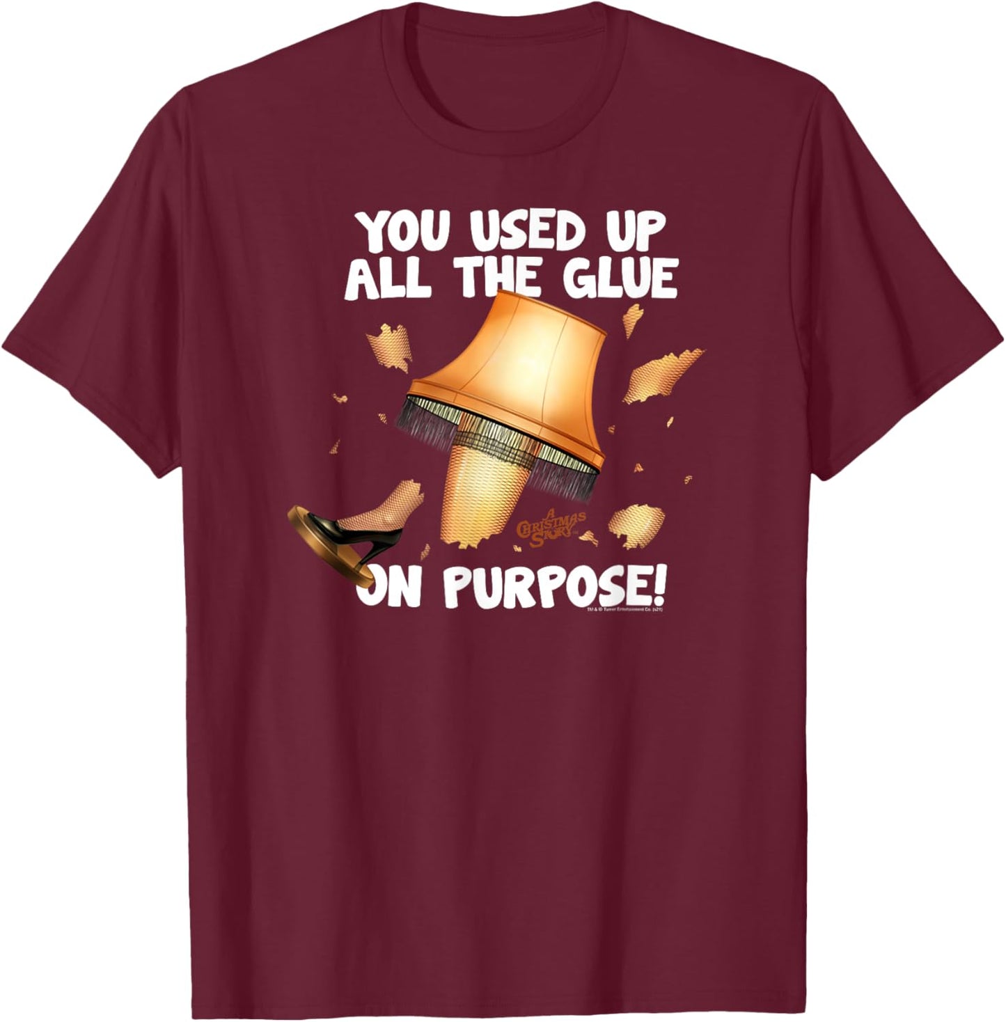 A Christmas Story Used Up All The Glue T-Shirt - T-Shirt | Maroon