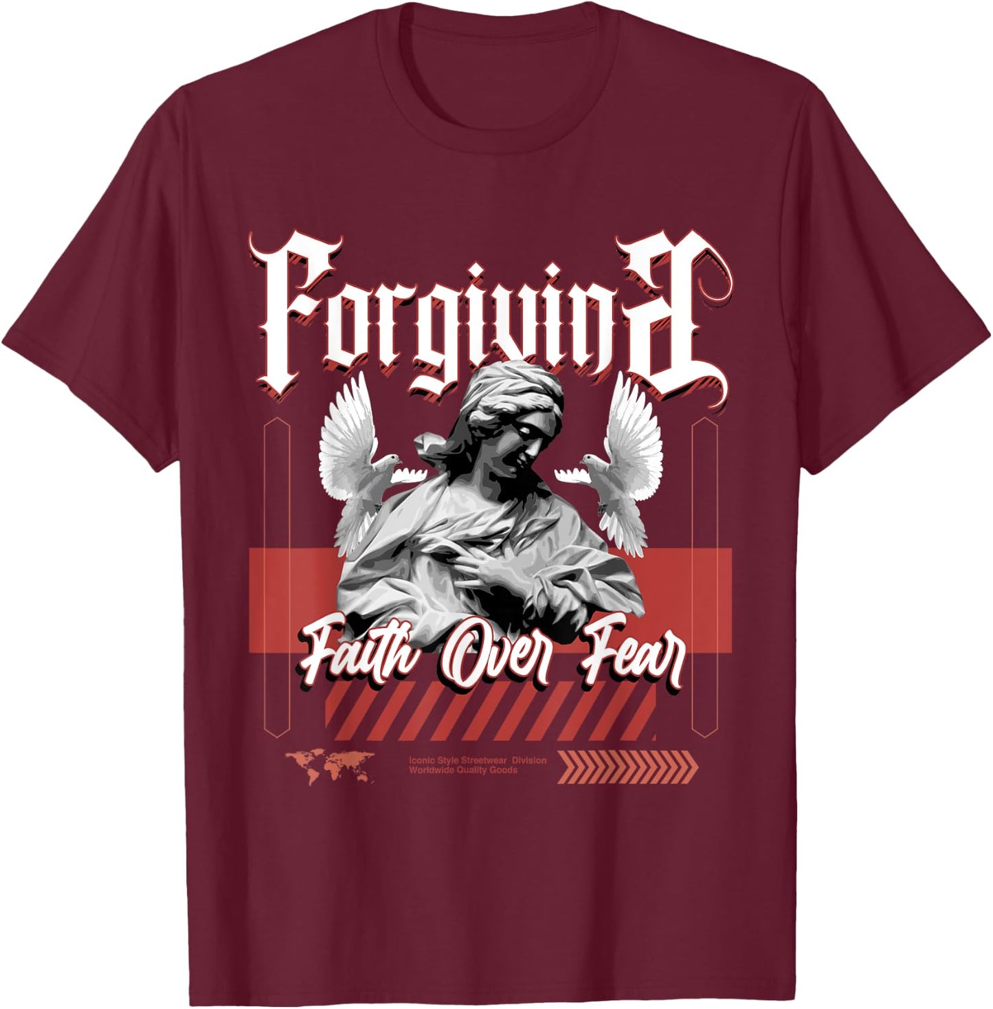 Faith Over Fear Dune Red 13s Matching Women T-Shirt - T-Shirt | Maroon