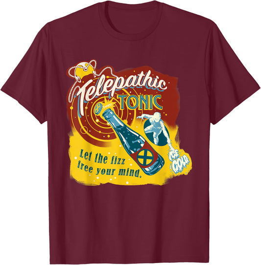 Marvel Eat The Universe X-Men Iceman Telepathic Tonic T-Shirt - T-Shirt | Maroon