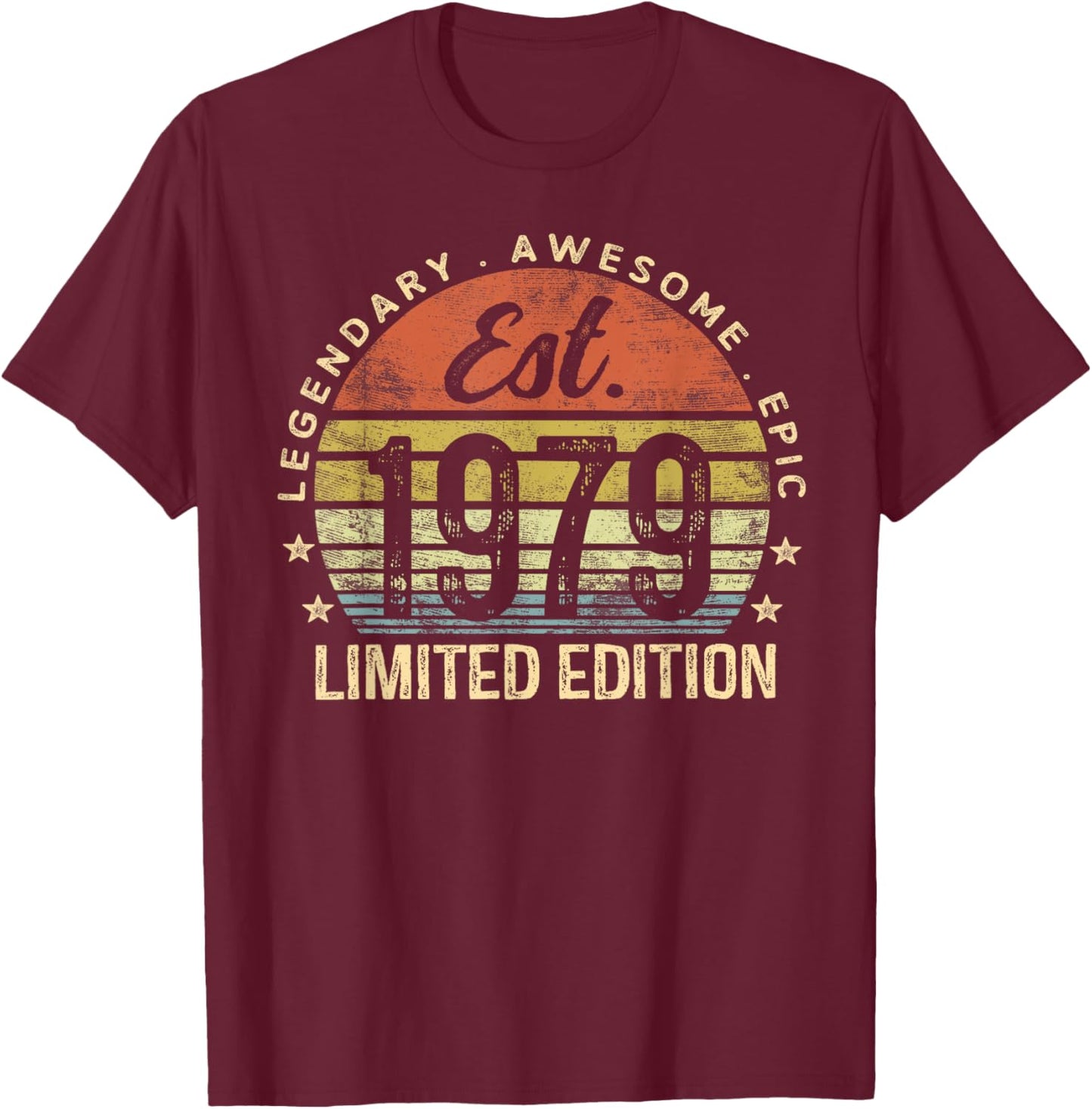 Est 1979 Limited Edition 46th Birthday Vintage 46 Year Old T-Shirt - T-Shirt | Maroon